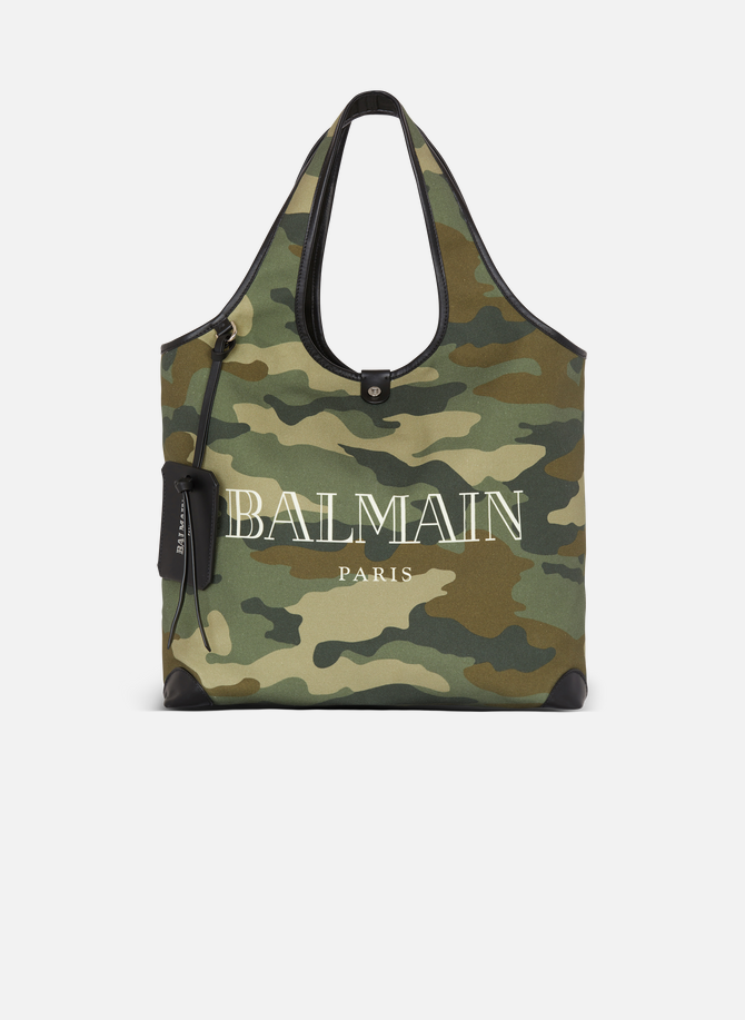 Grocery bag b-army en toile imprimée camouflage balmain vintage BALMAIN