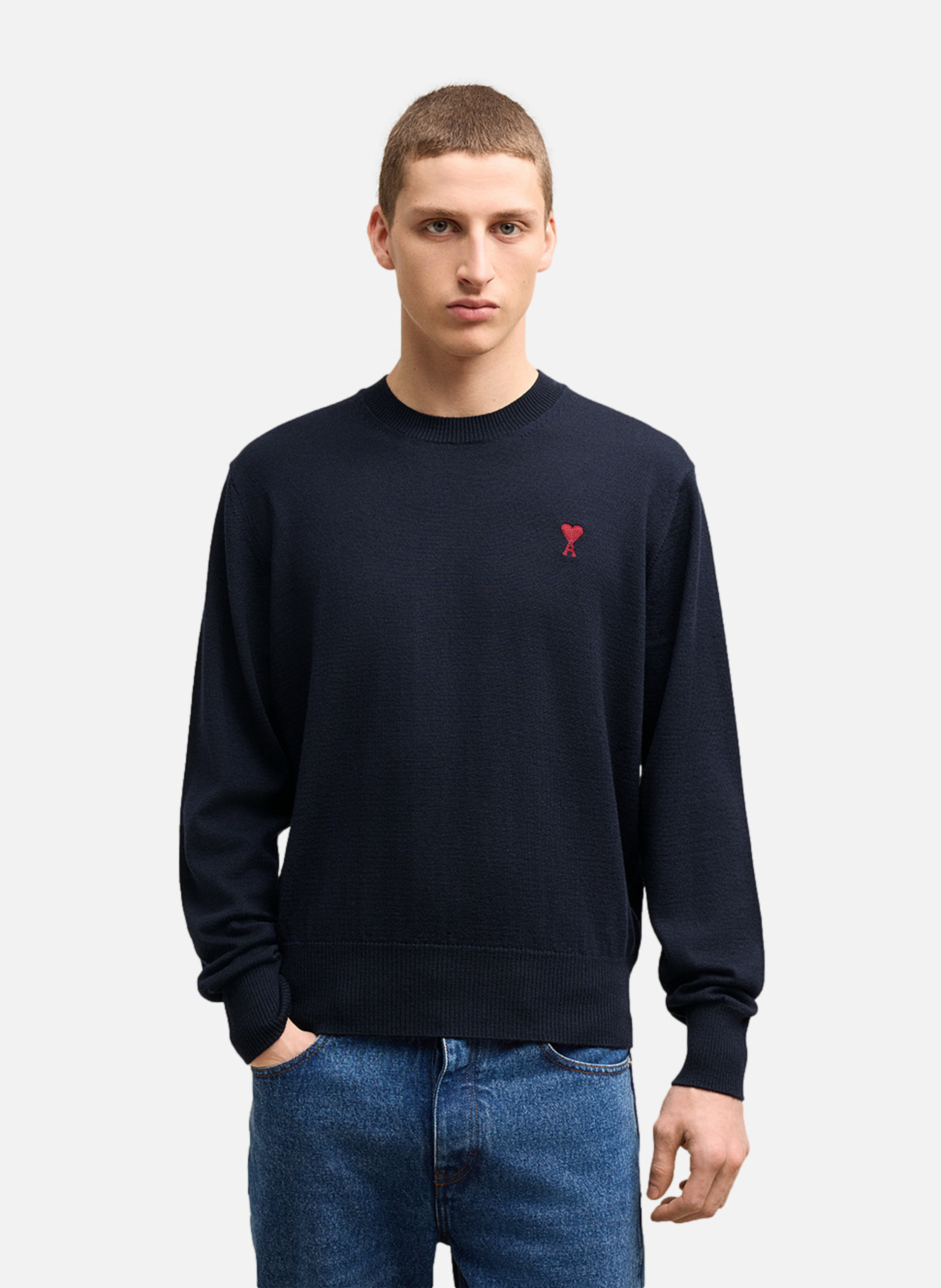 Pull AMI Paris En Laine Polaire - Noir, Taille M, Neuf Avec étiquettes