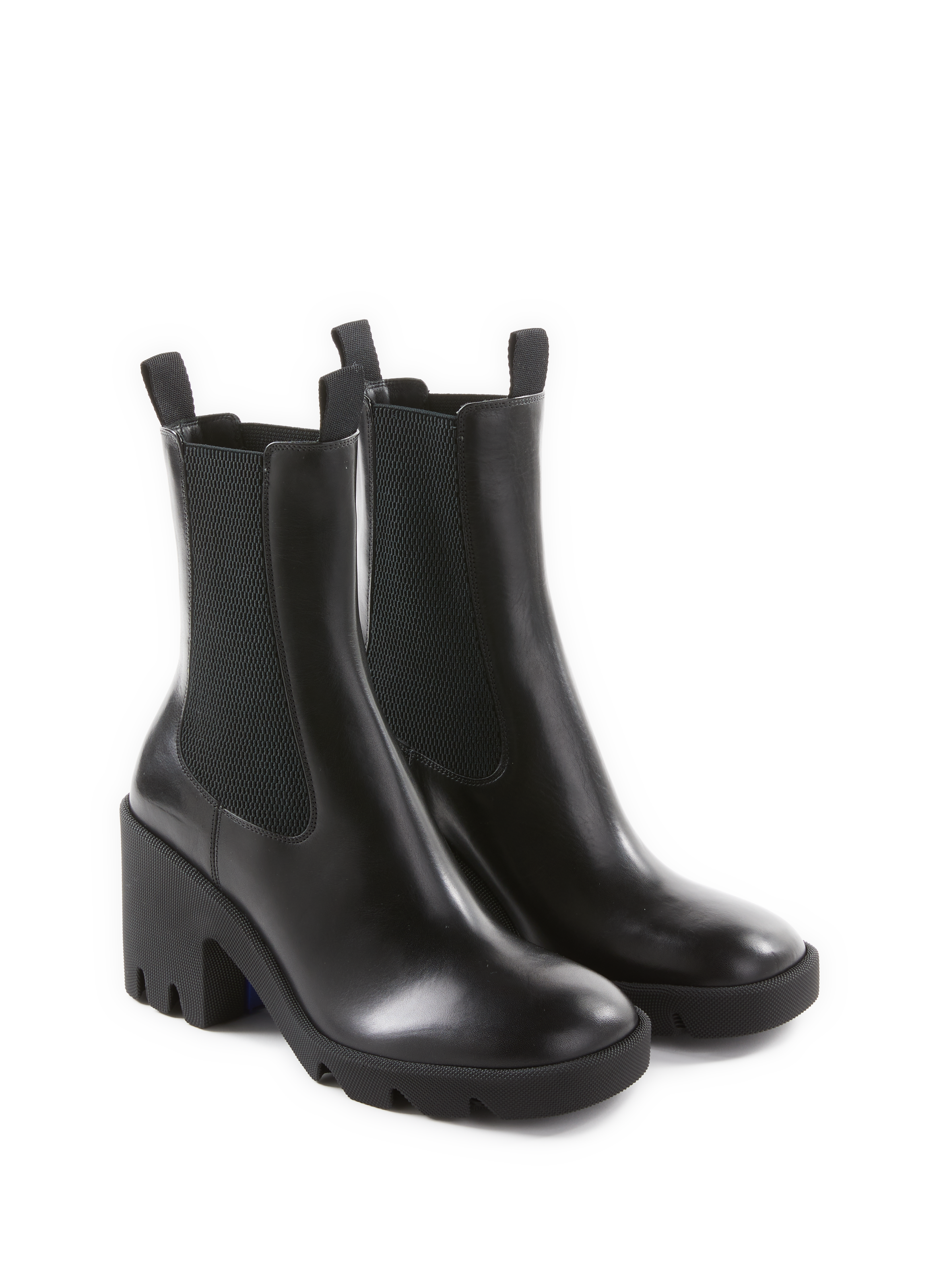 Bottines en cuir mélangé BURBERRY Noir