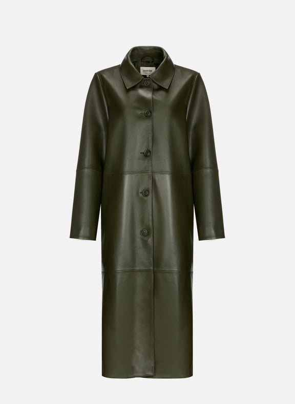 Trench Ucara en cuir Kaki by SAISON 1865 SAISON 1865 Trench Ucara en cuir Kaki