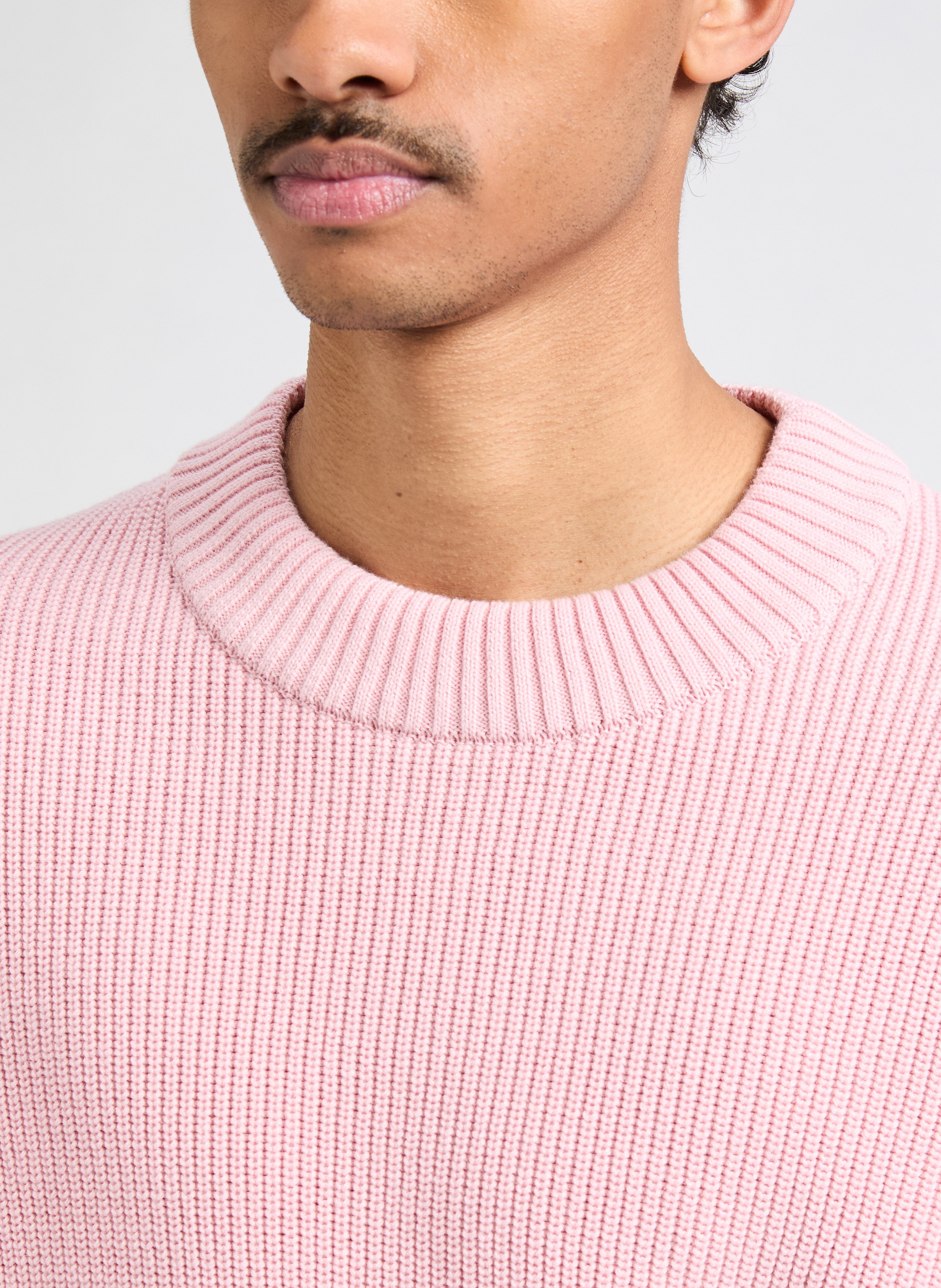 Pull en coton  AU PRINTEMPS PARIS Rose