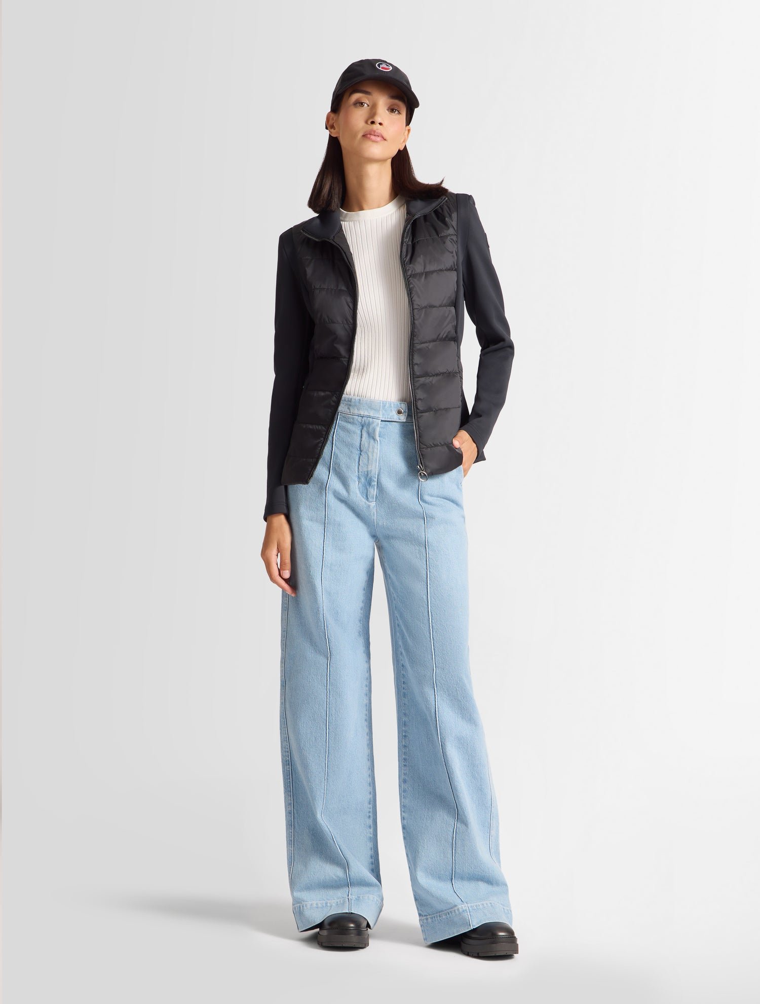 Veste linn col montant coupe regular FUSALP Noir