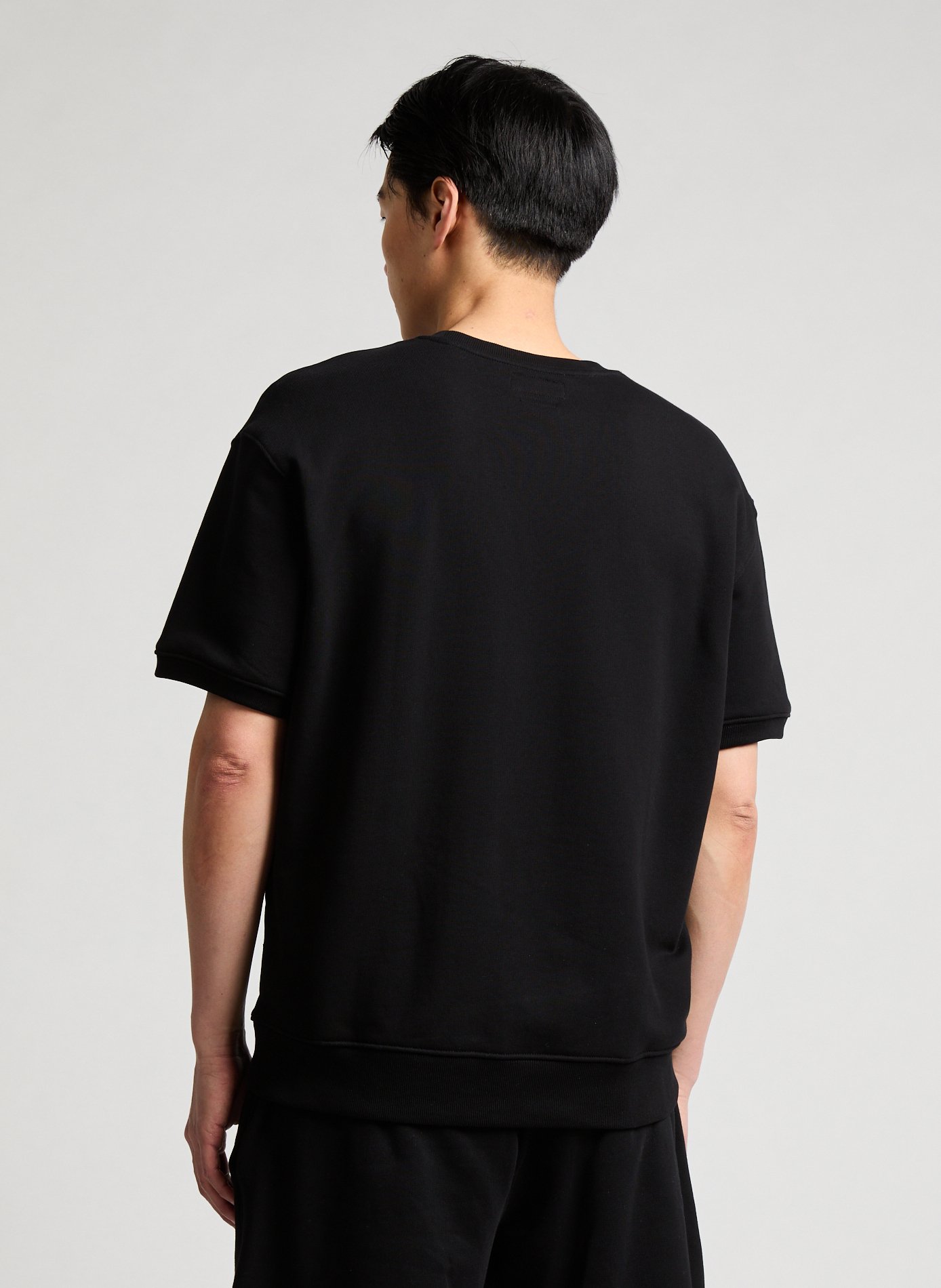 Sweatshirt manches courtes en coton  GUESS Noir