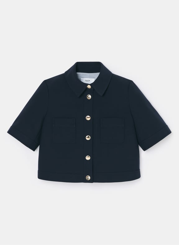 Veste ecru droite - vanilla Bleu by ZAPA ZAPA Veste ecru droite - vanilla Bleu