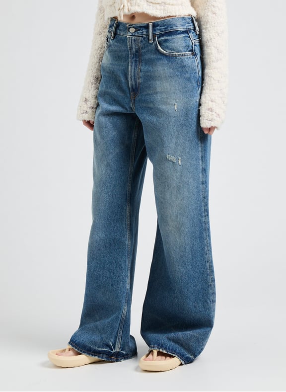 Jean coupe large effet usé Bleu by ACNE STUDIOS ACNE STUDIOS Jean coupe large effet usé Bleu