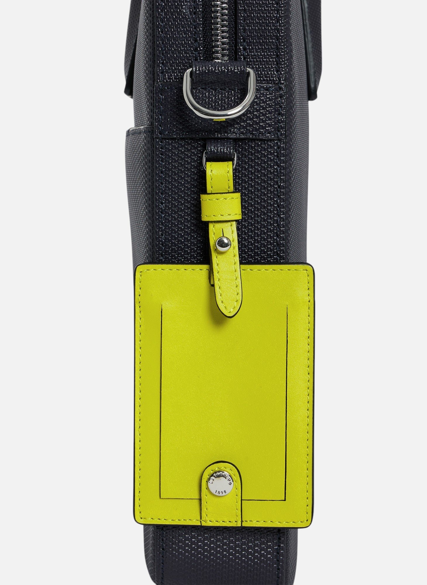 Porte document slim 14" emile en cuir signature t LE TANNEUR Bleu