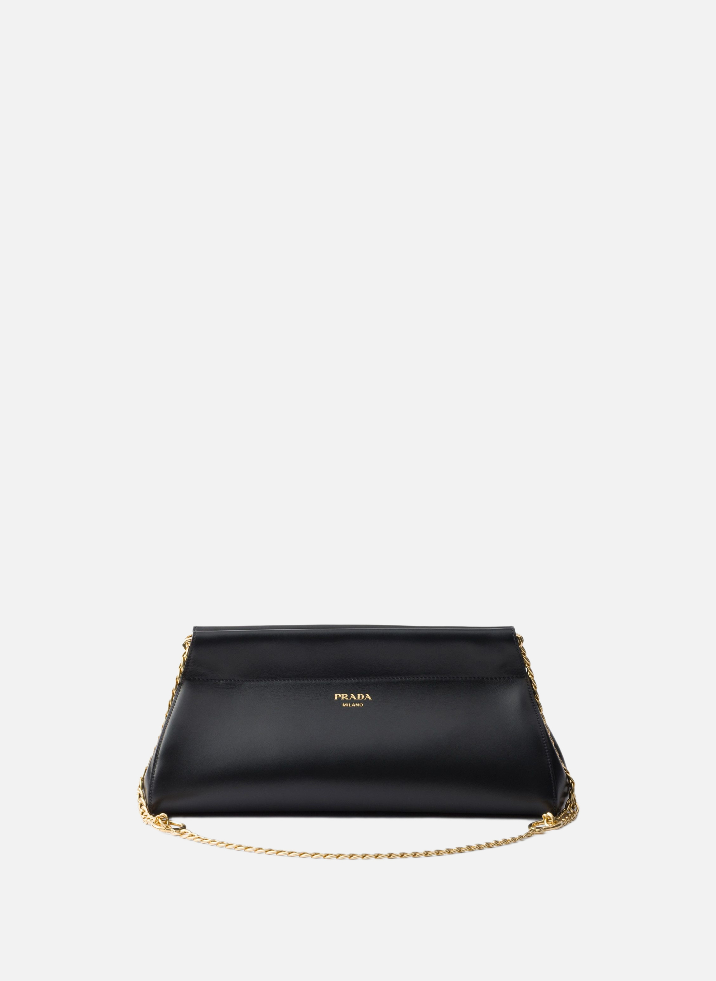 Sac prada enchaîné medium en cuir PRADA Noir