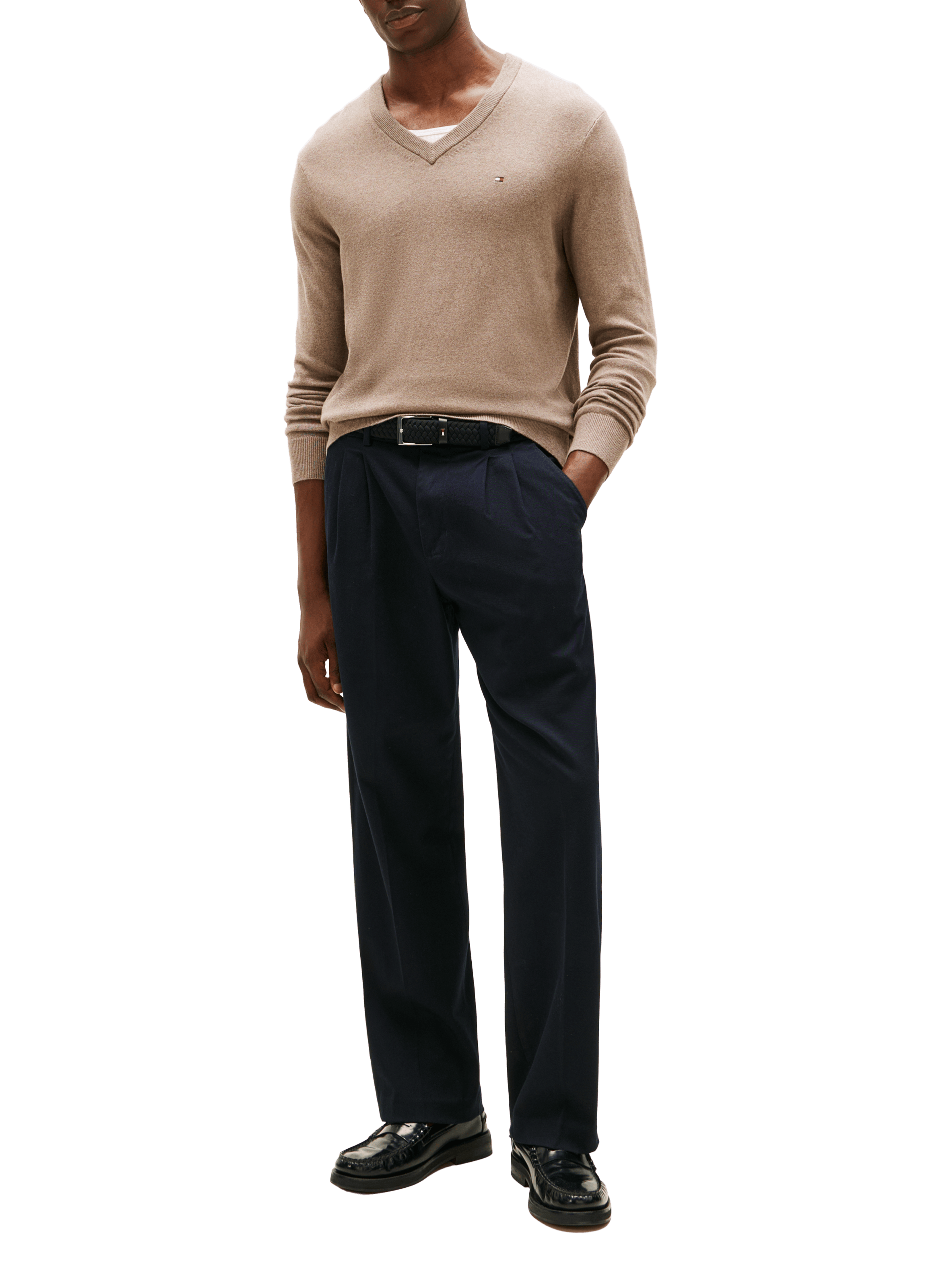 Cotton and cashmere jumper TOMMY HILFIGER Brown