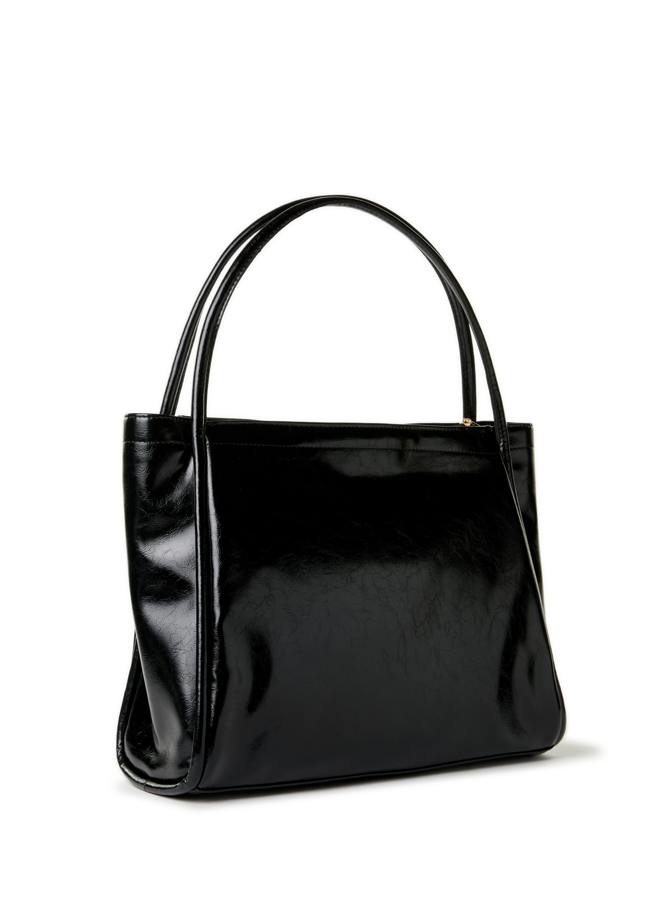 Sac cabas craquelé AU PRINTEMPS PARIS Noir