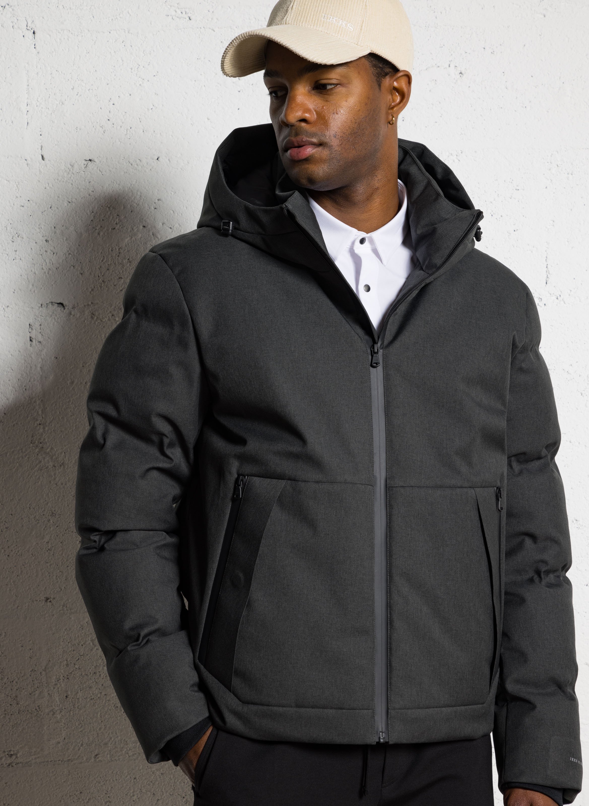 IKKS Doudoune col montant waterproof Gris