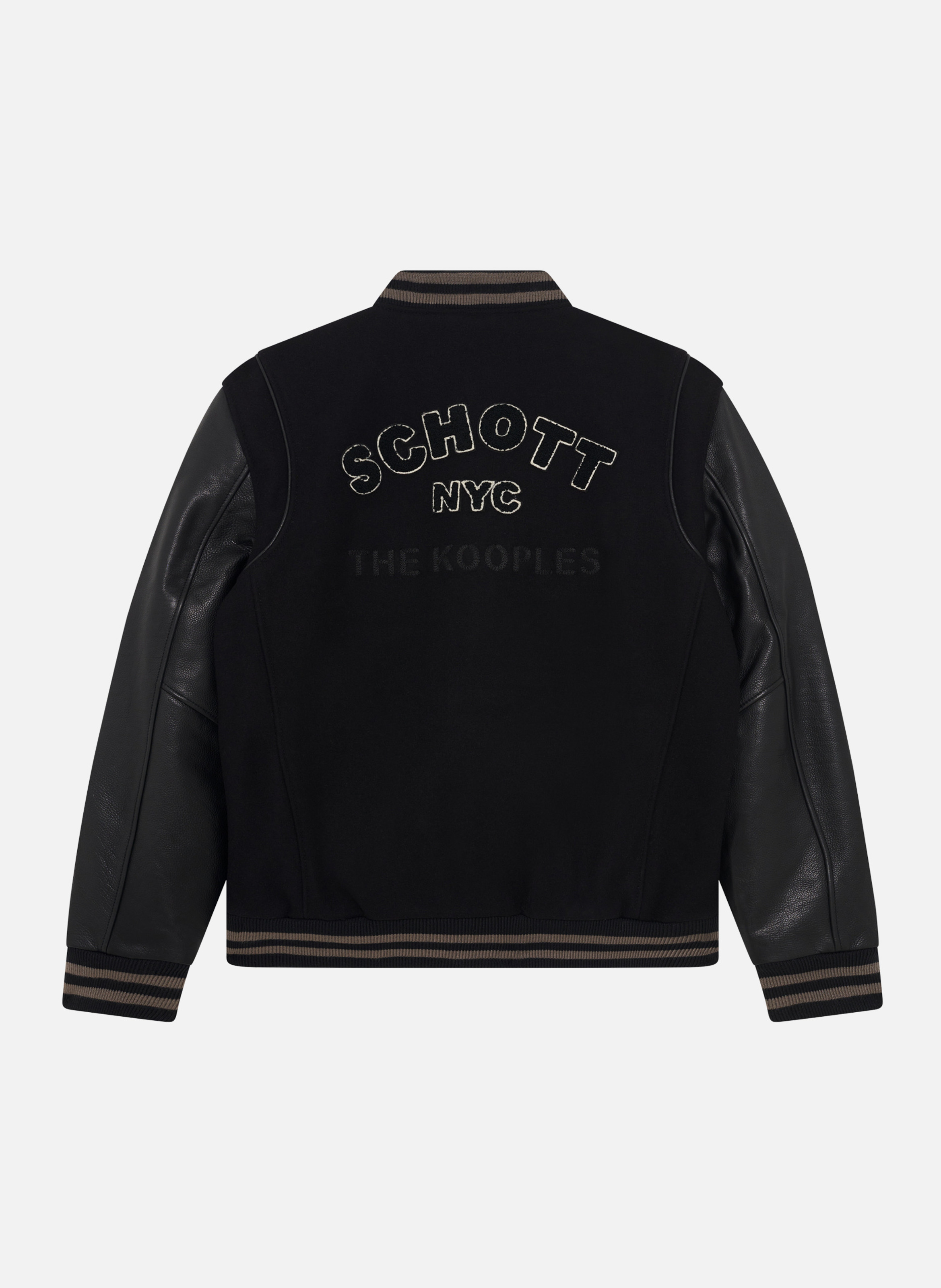 Blouson varsity en cuir THE KOOPLES Noir