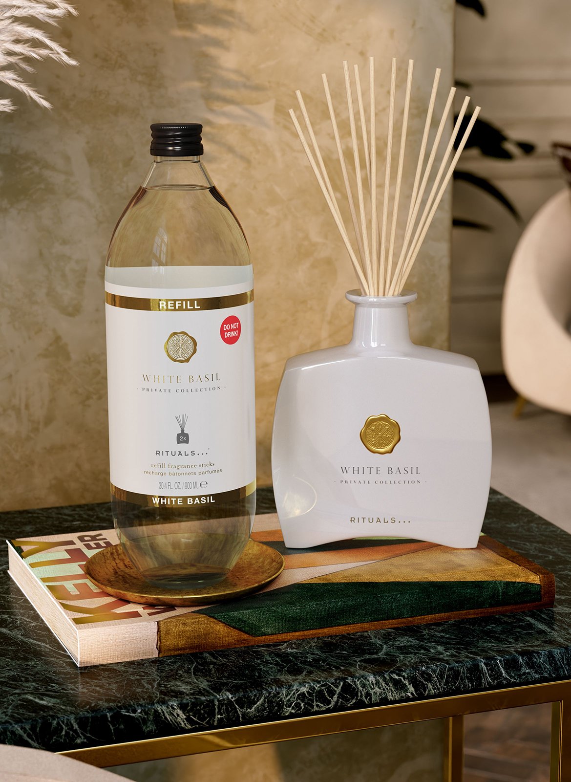 White Basil - Scented Reed Diffuser Refill RITUALS No color