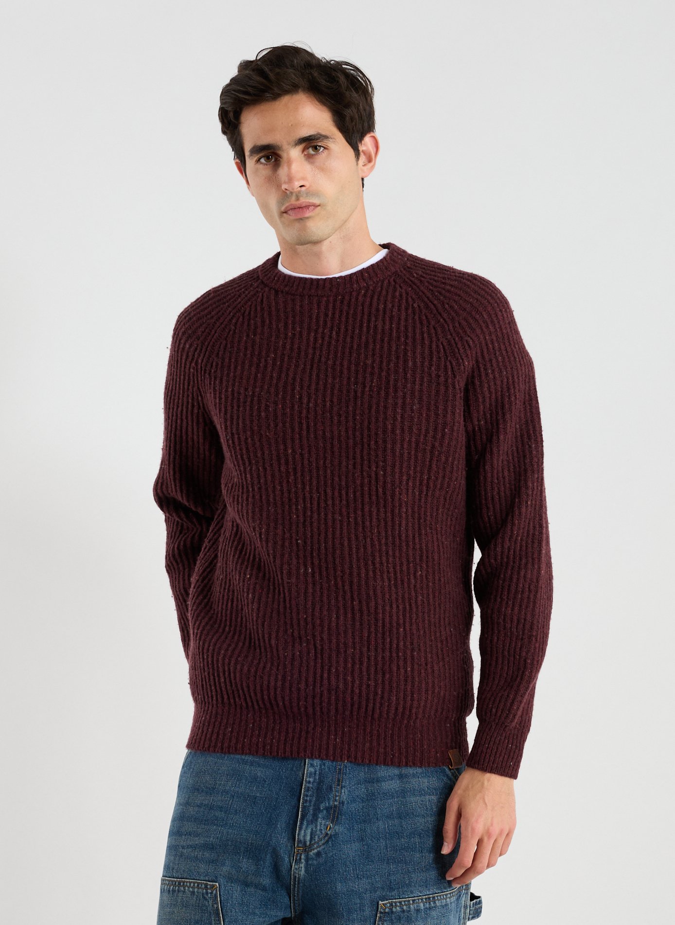 TIMBERLAND Mixed wool sweatshirt Red