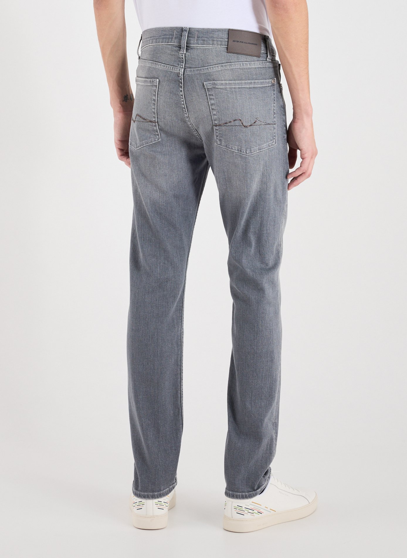 Slim cotton jeans 7 FOR ALL MANKIND Grey