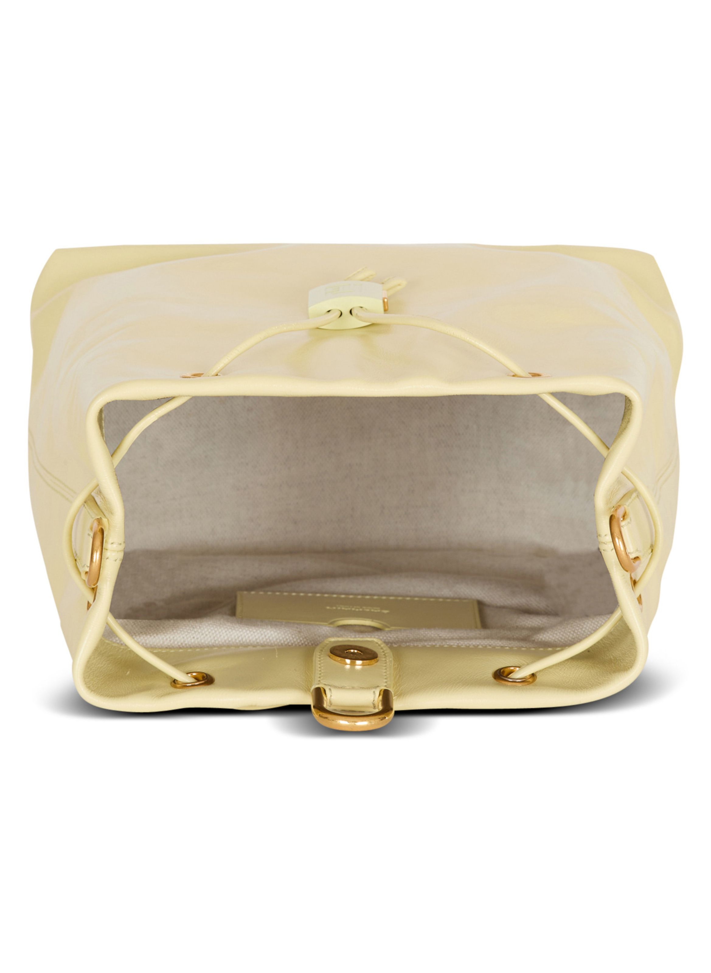 Sac à dos pulse en cuir de veau BALMAIN Jaune