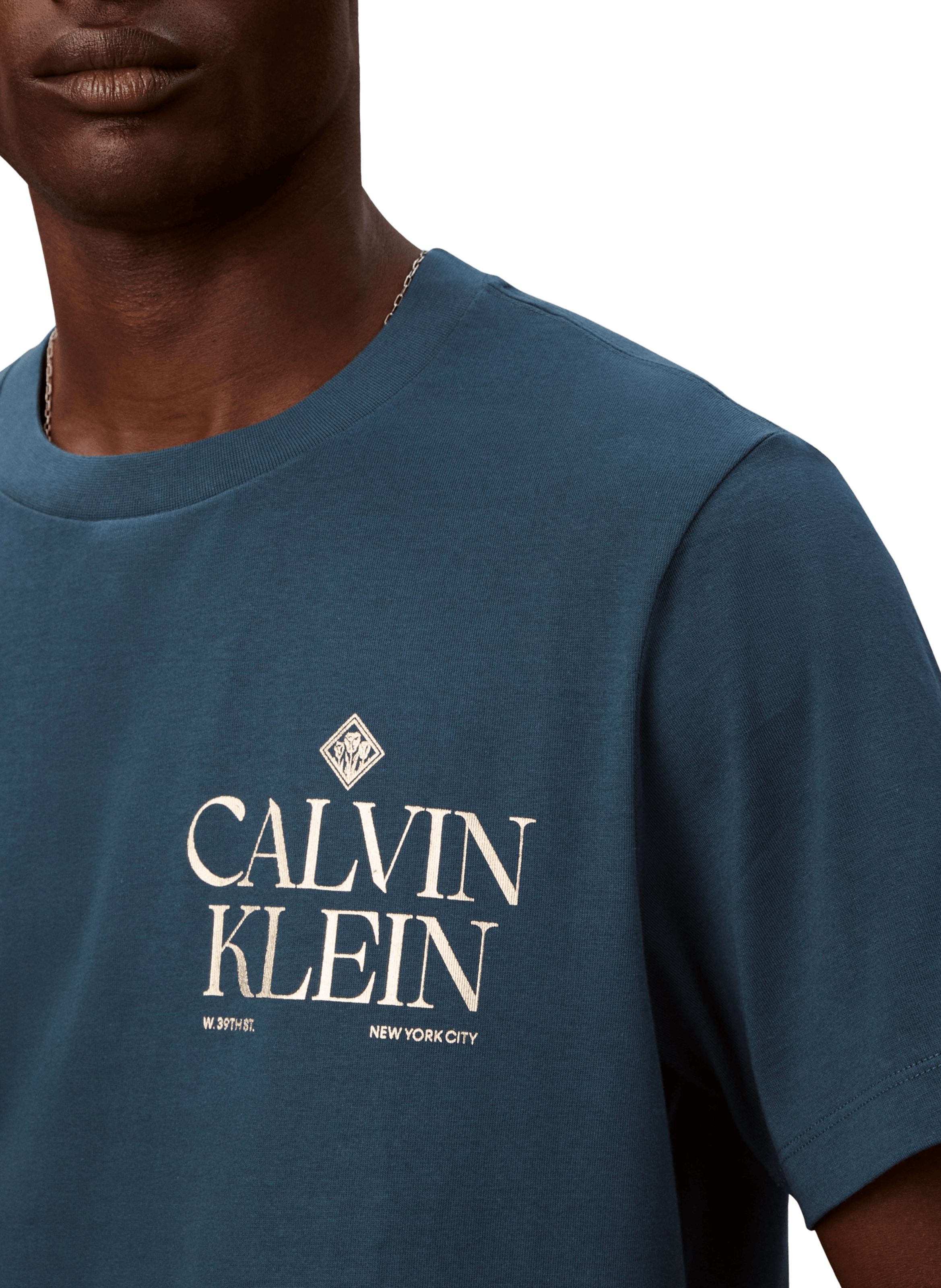 Cotton Logo T-shirt CALVIN KLEIN Blue
