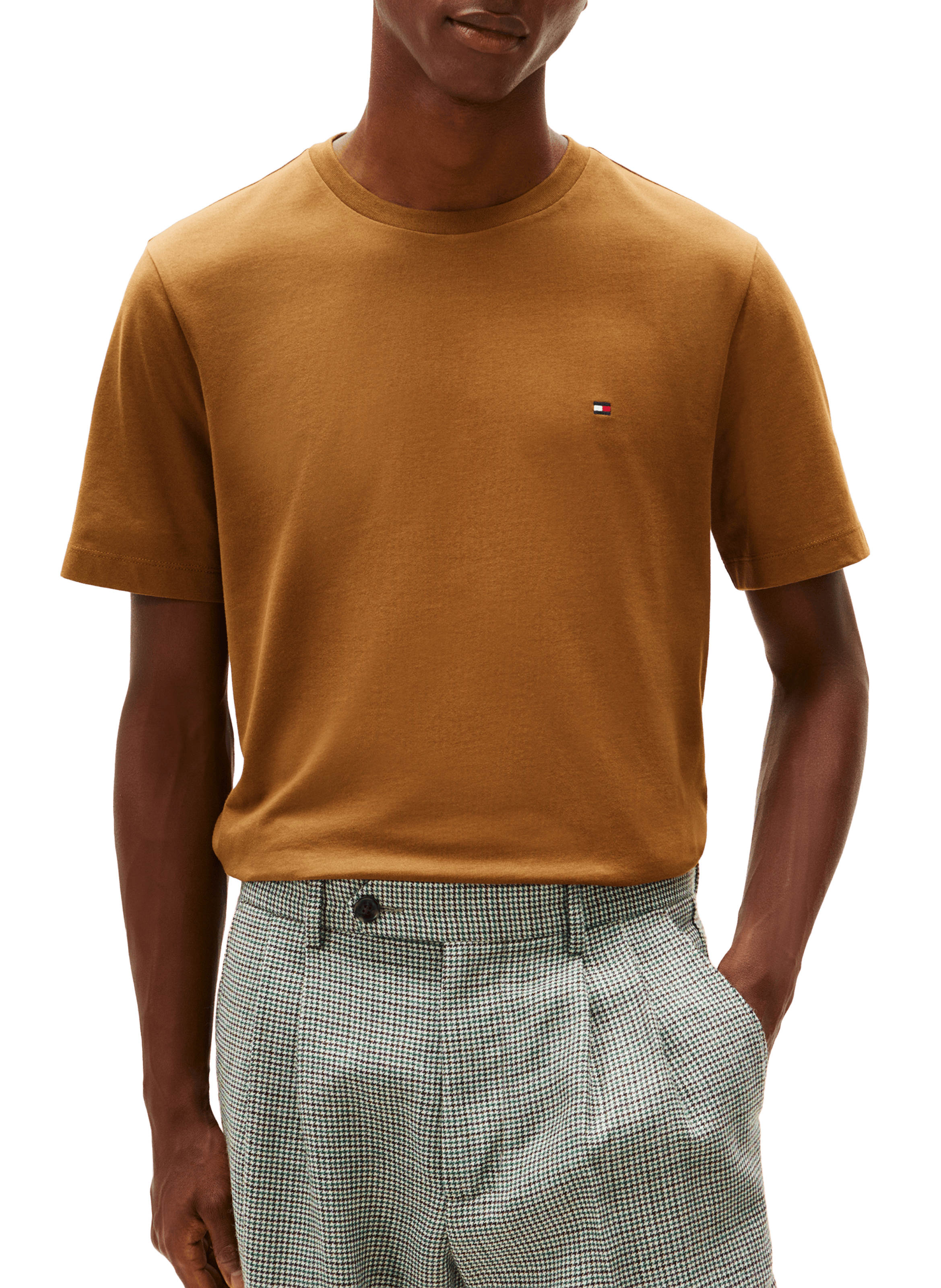 TOMMY HILFIGER Classic Cotton T-Shirt Beige