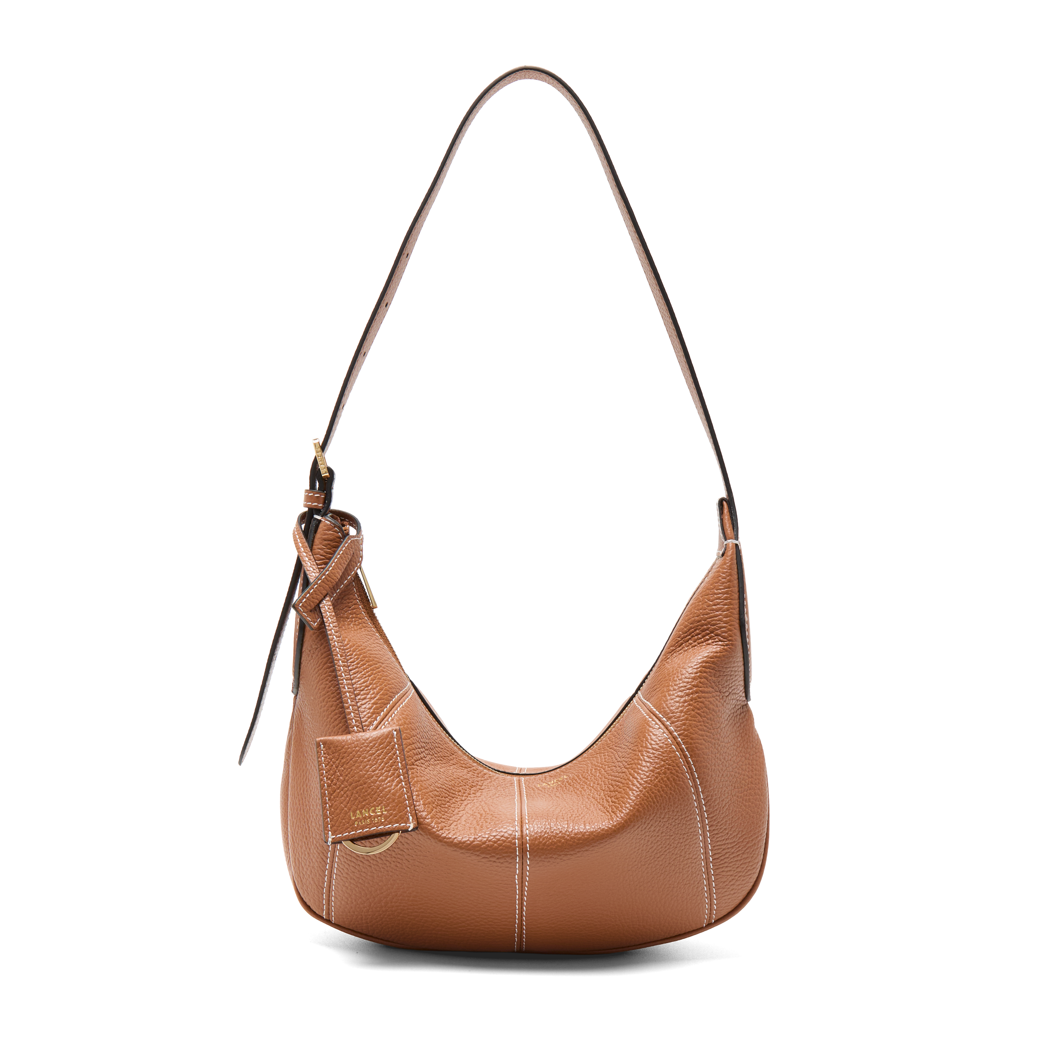 Sac hobo zippé m victoire de lancel en cuir LANCEL Marron