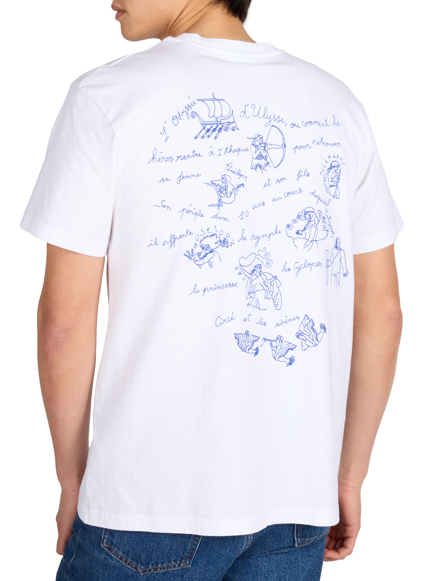 Patureau embroidered organic cotton T-shirt MAISON LABICHE White