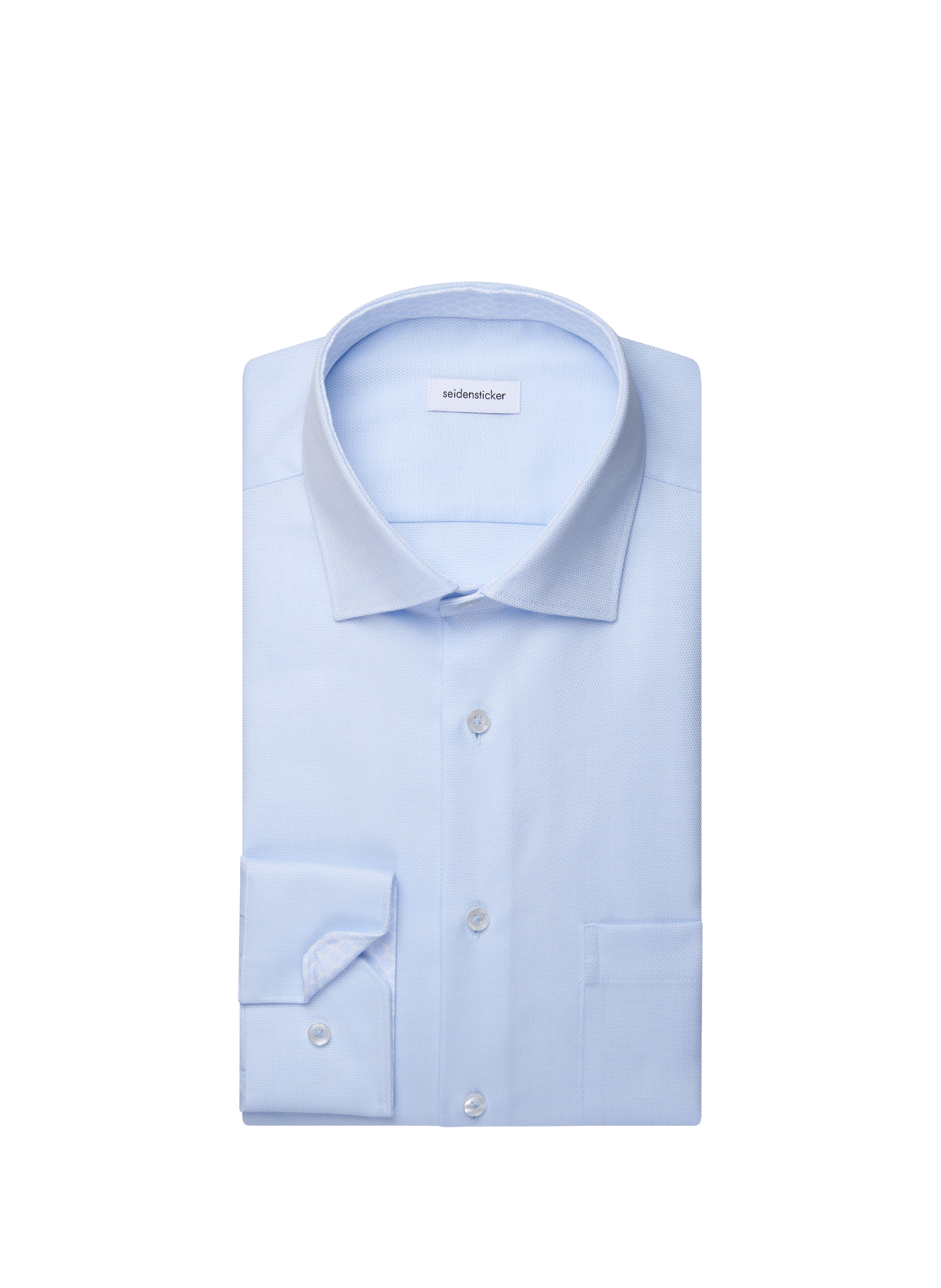 Chemise droite à poche en coton SEIDENSTICKER Bleu