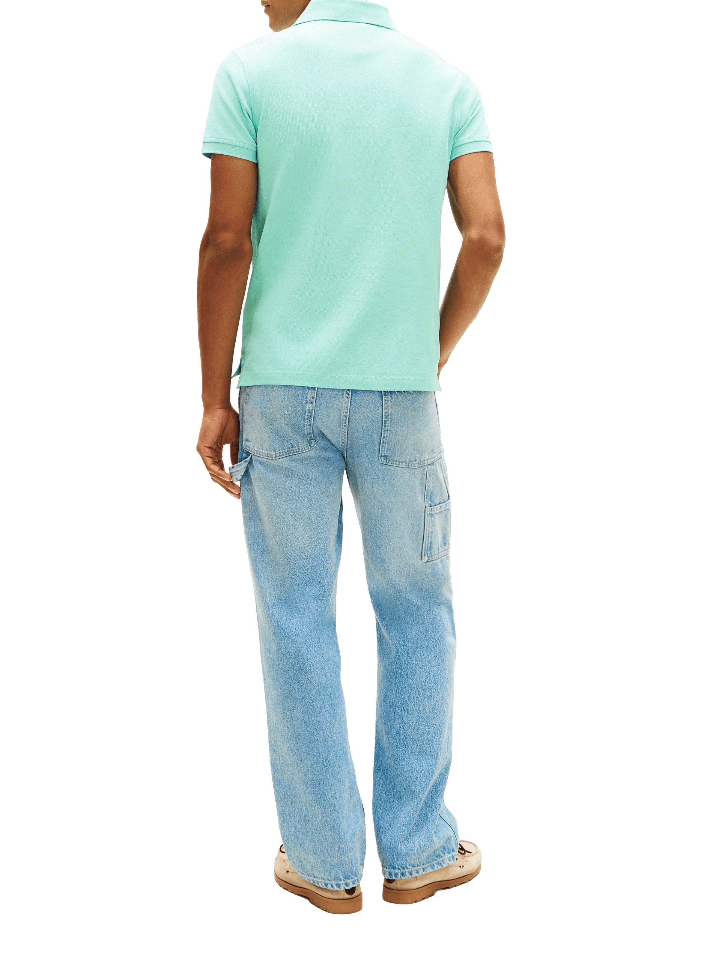 Polo en coton organique Bleu