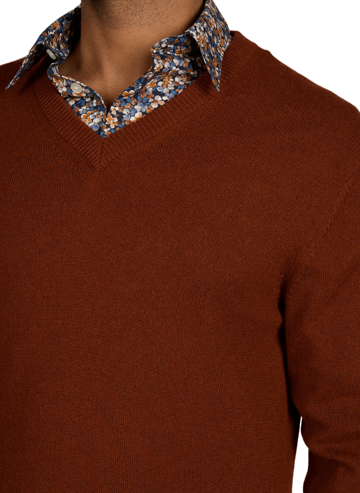  Cashmere V-neck jumper AU PRINTEMPS PARIS Brown