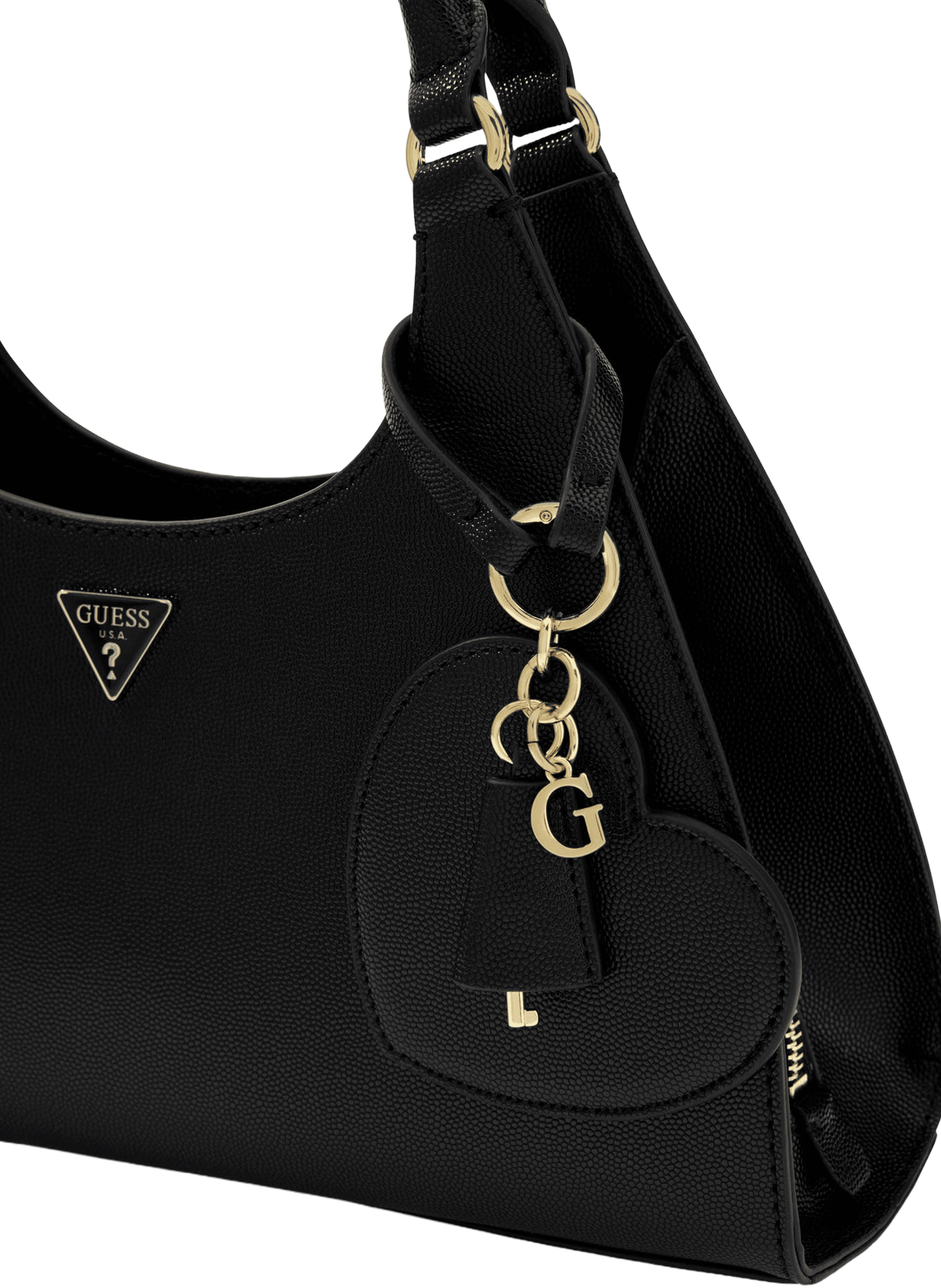 Borsa a tracolla Isobel con tracolla removibile GUESS Nero