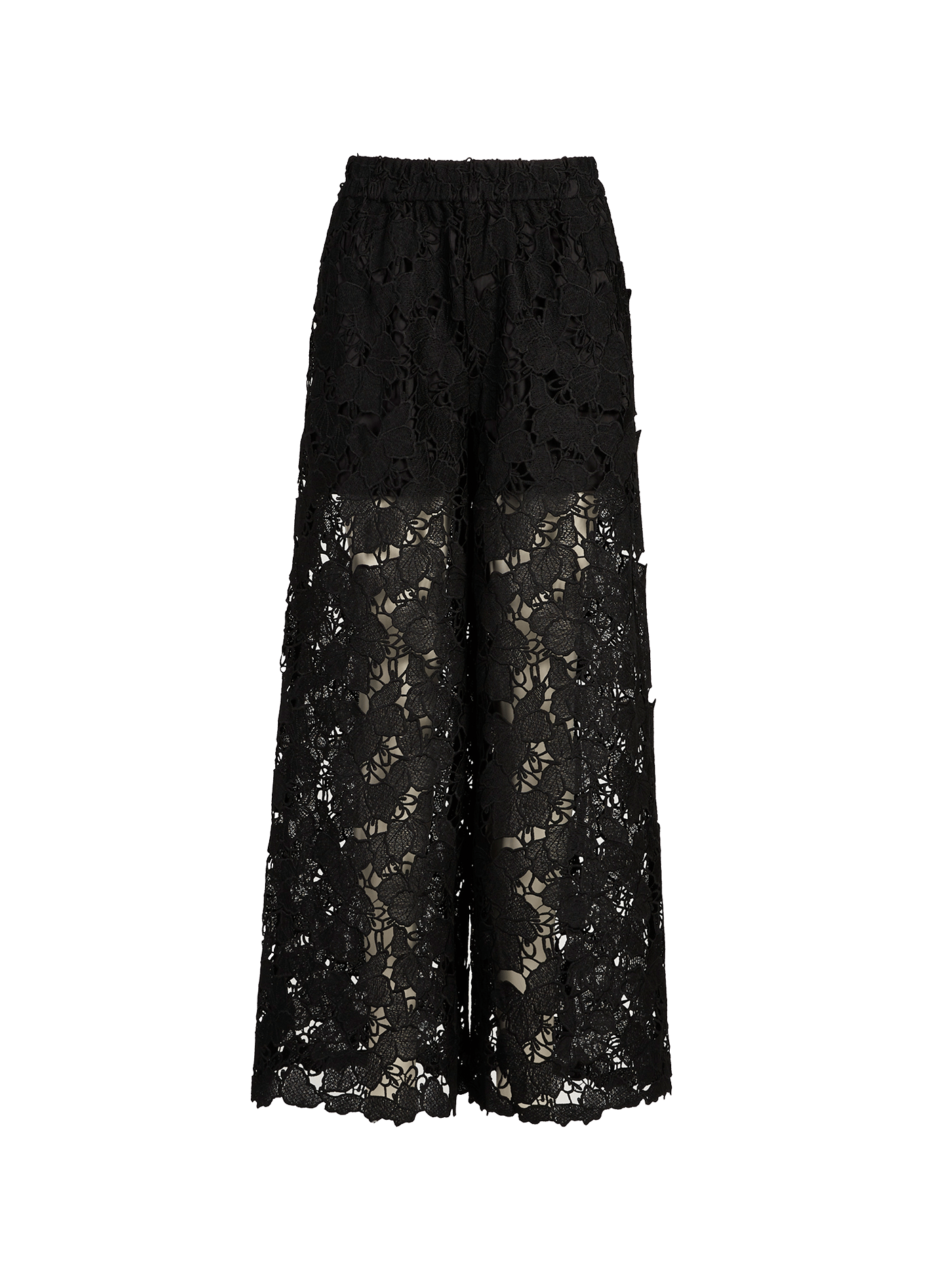 Wide-leg lace pants VILA Black