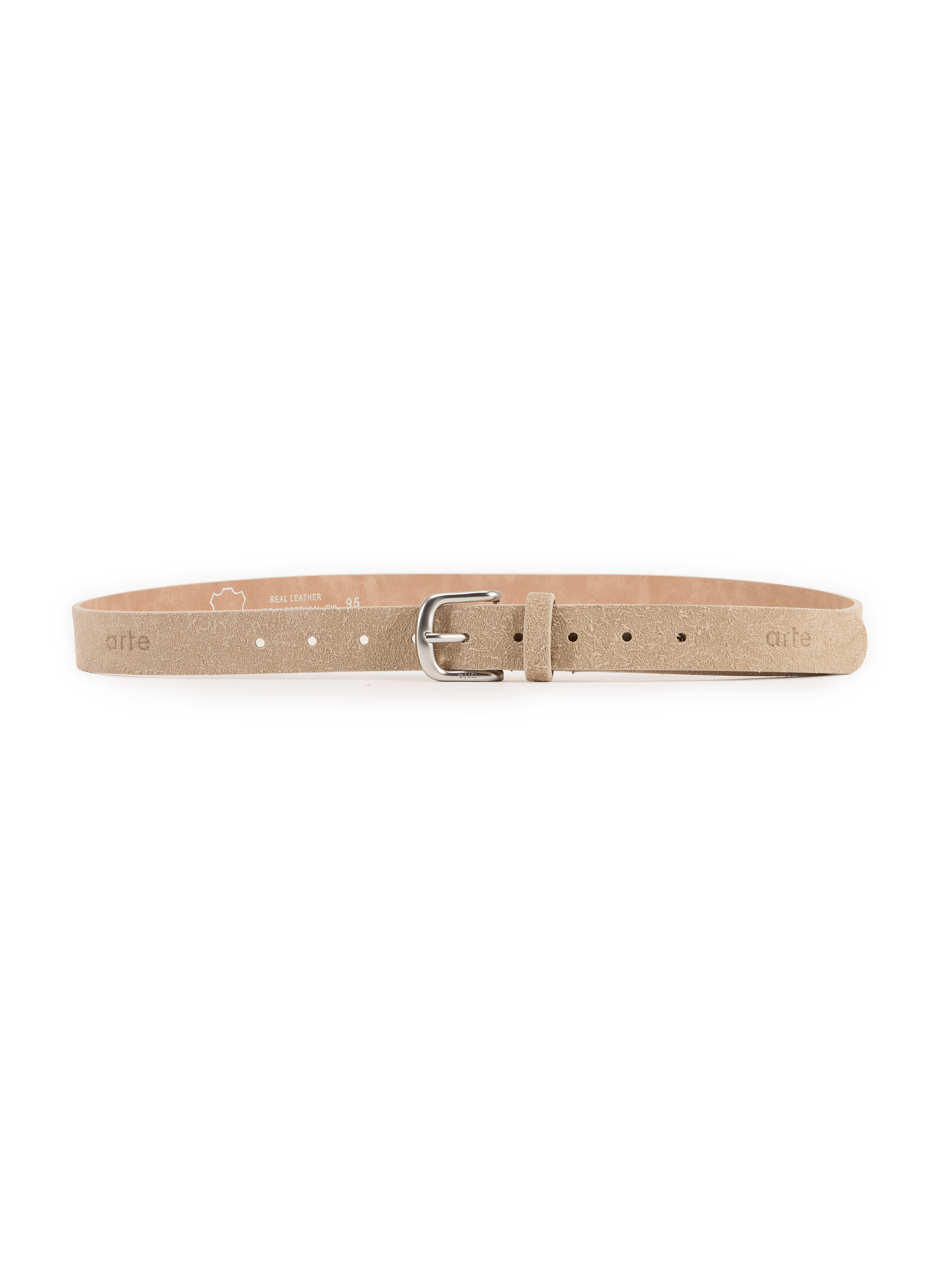 Ceinture en cuir suède ARTE ANTWERP Beige