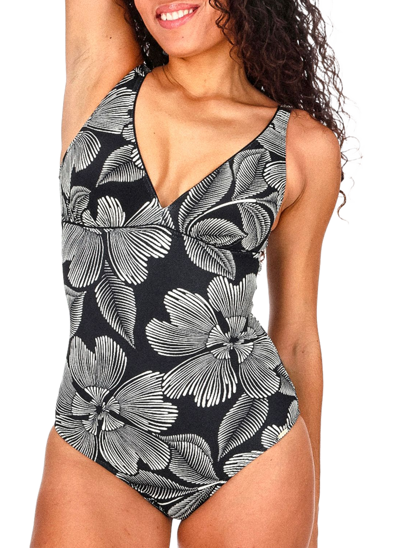 Maillot de bain une pièce à fleurs GRAIN DE SABLE Multicolore