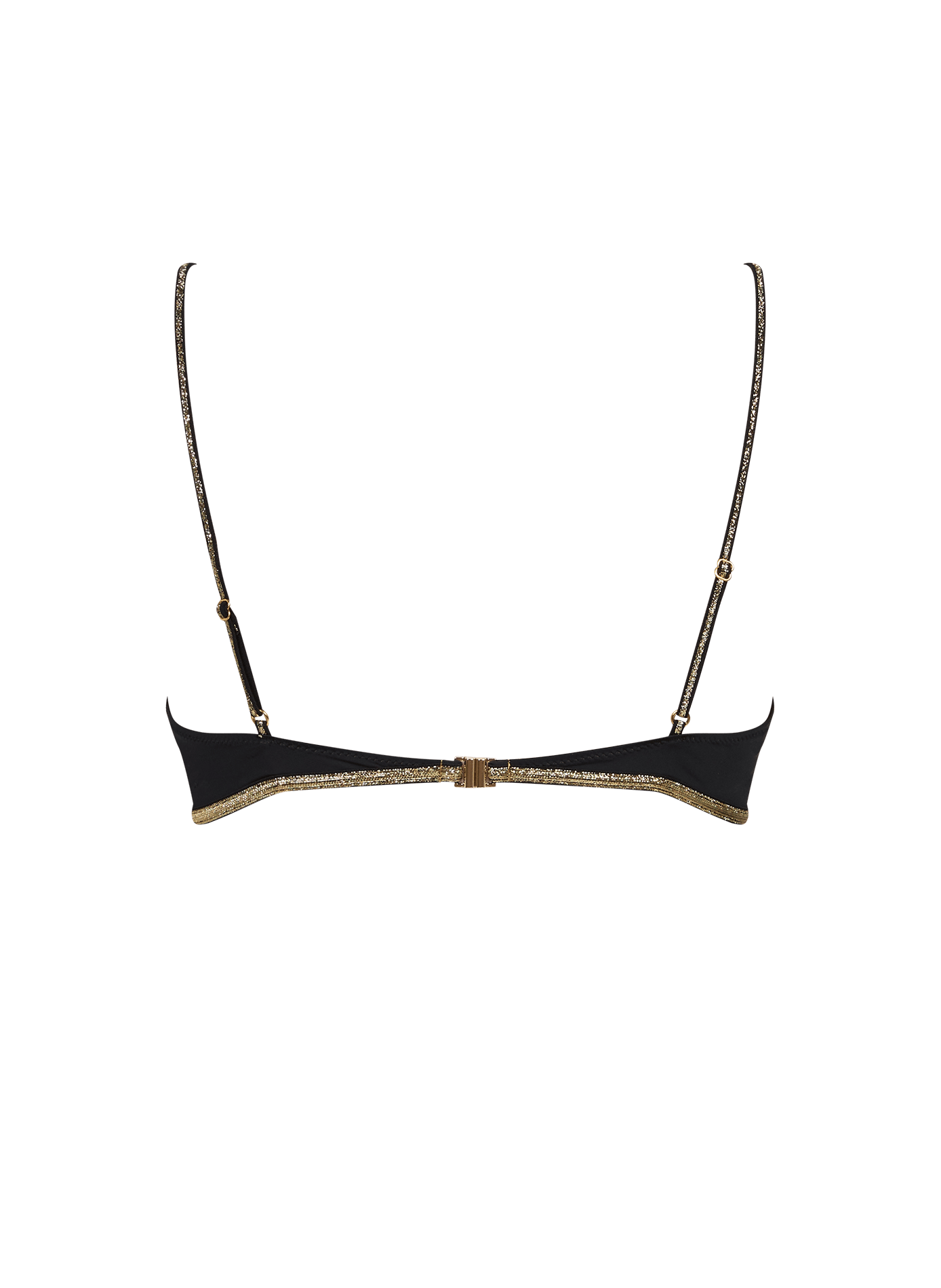 Poppy triangle bra with golden trim LA NOUVELLE Black