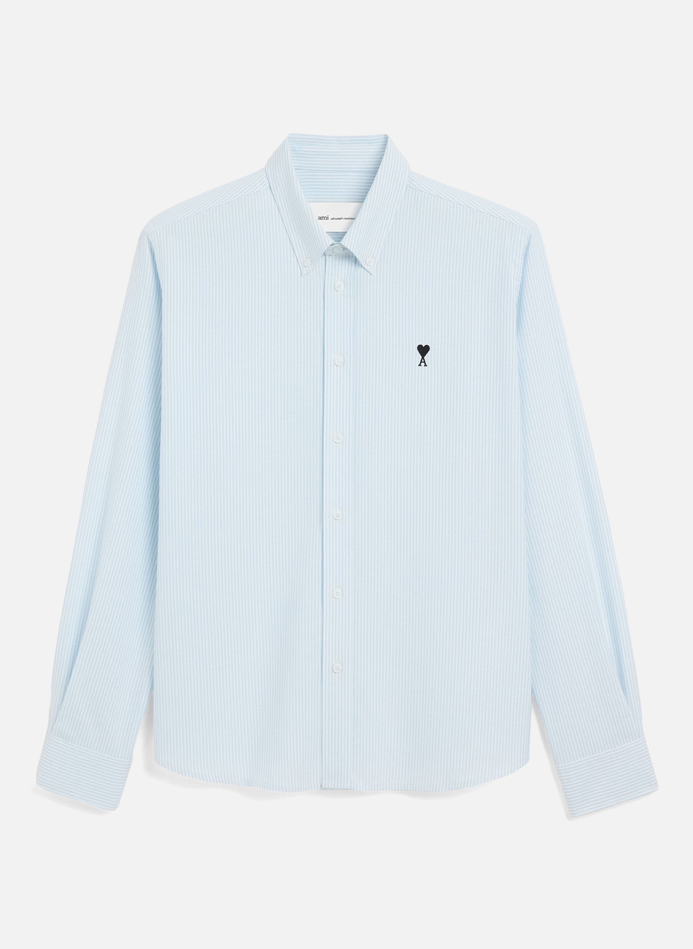 Chemise rayée unisexe en coton ami de coeur AMI PARIS Bleu