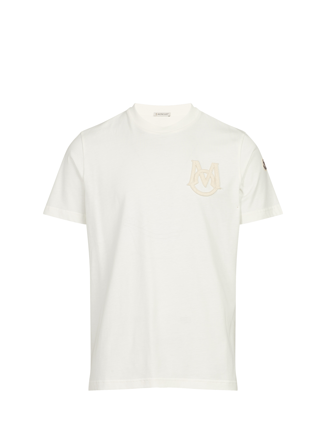 Rechte katoenen T-shirt MONCLER Wit