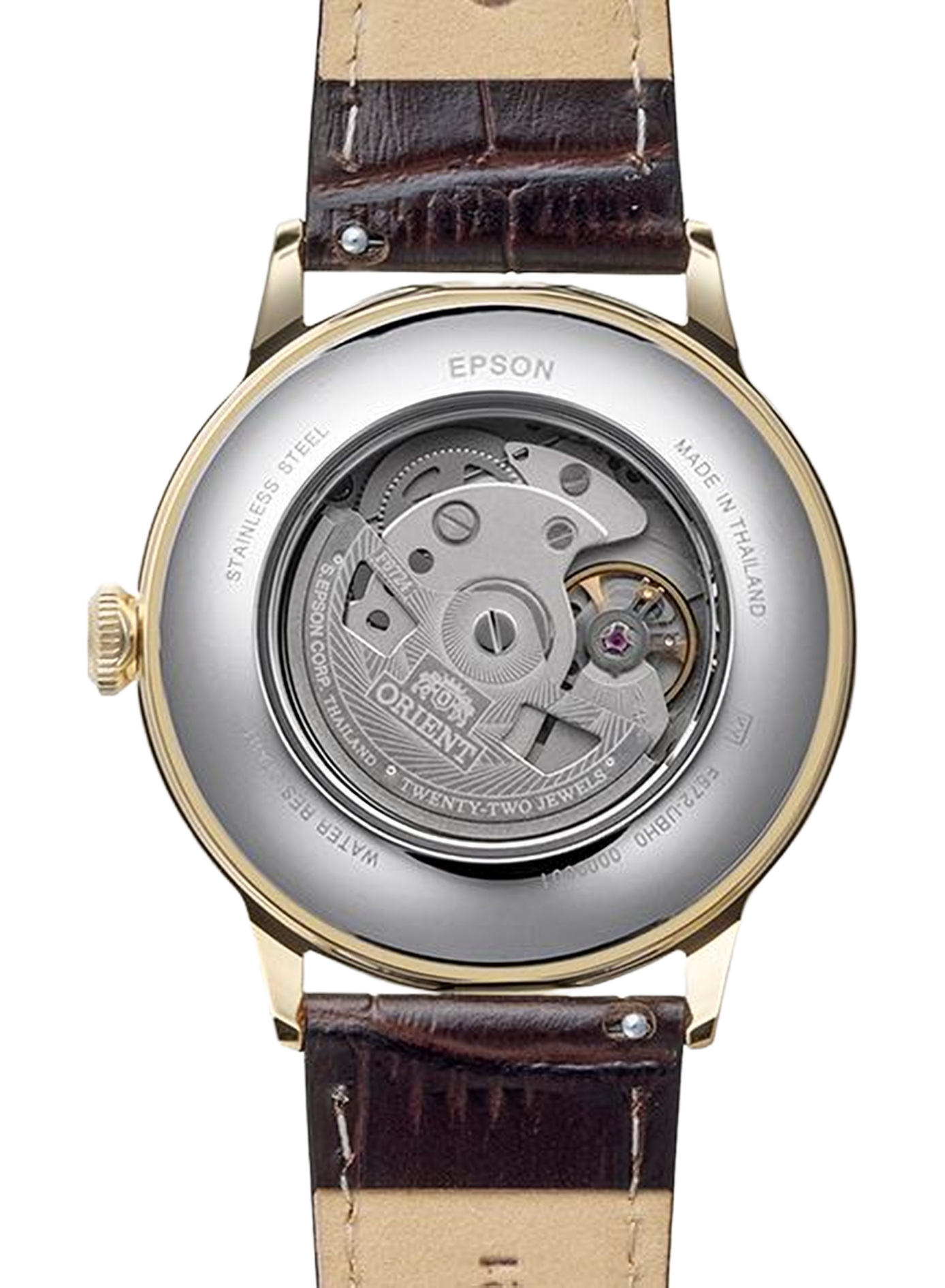 Automatische Bambino Uhr aus Leder ORIENT Golden