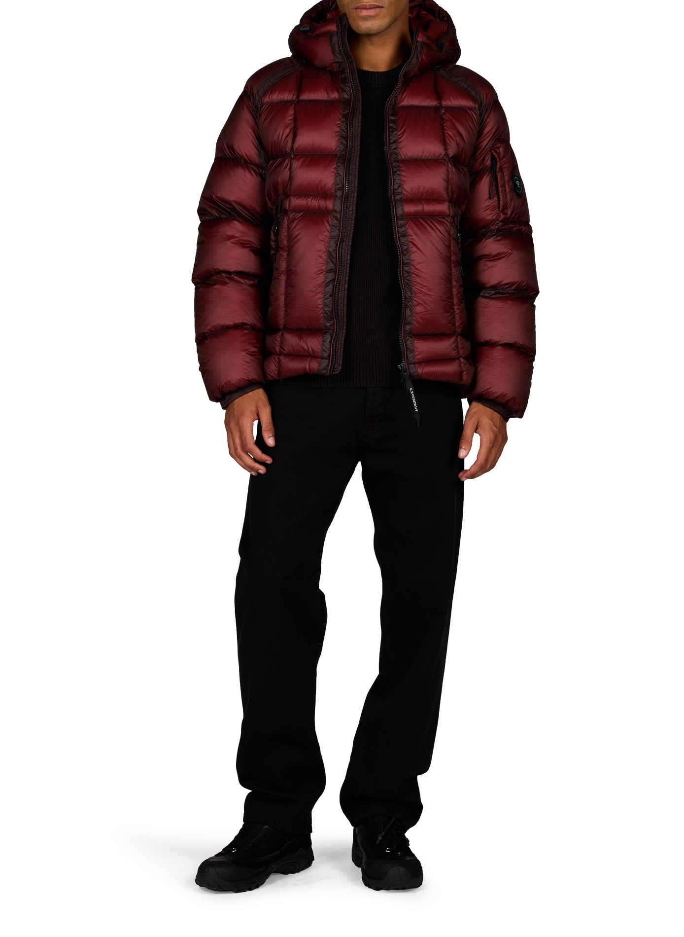 Doudoune matelassée à capuche CP COMPANY Rouge