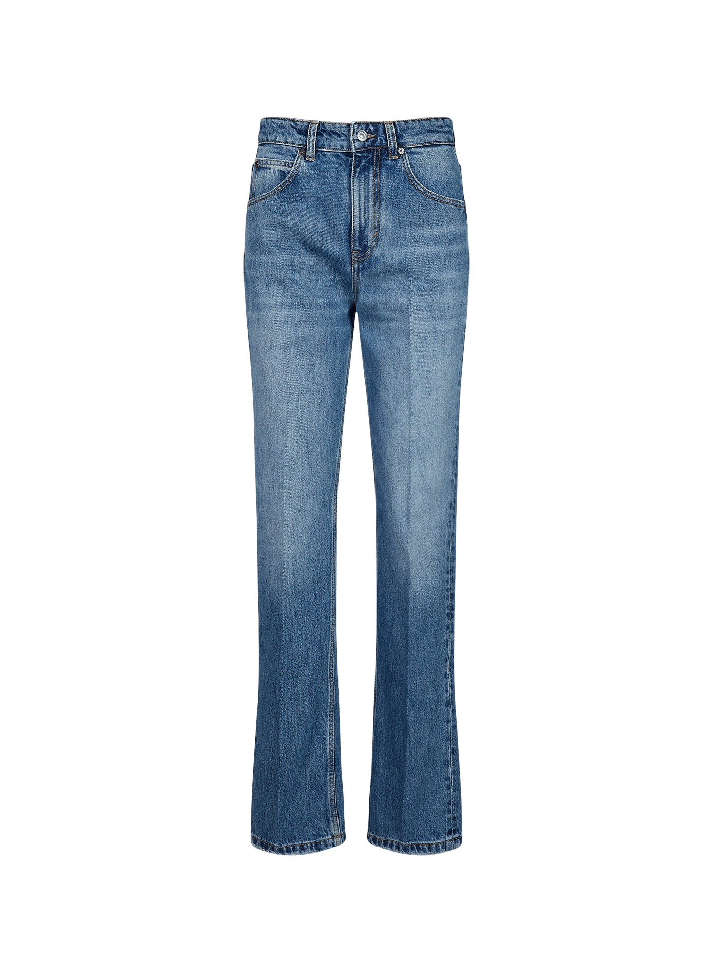 Wide-leg cotton jeans VICTORIA BECKHAM Blue