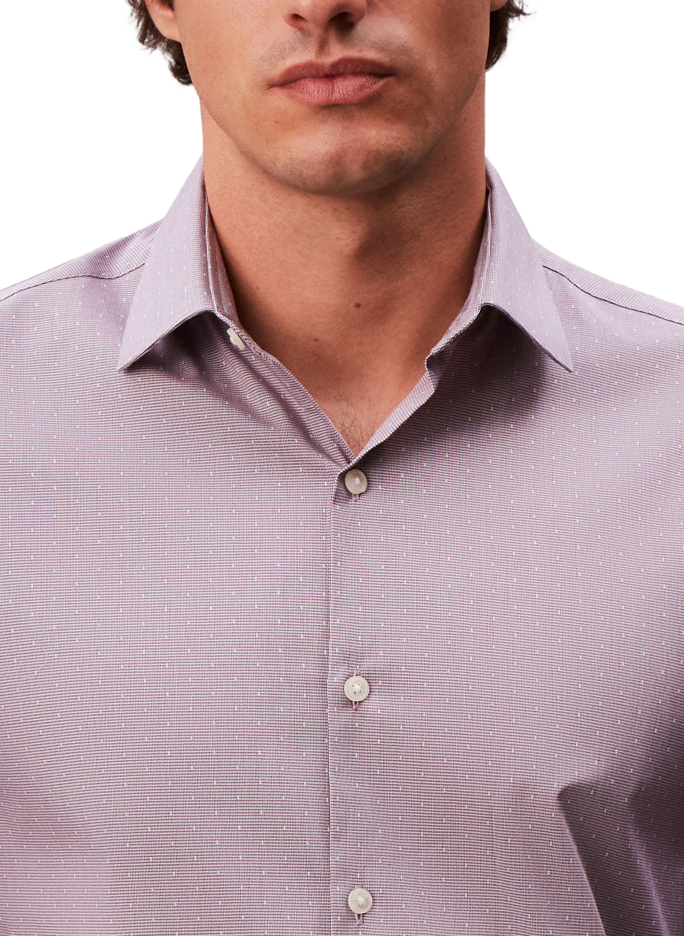Slim fit shirt in mixed cotton blend CALVIN KLEIN Green