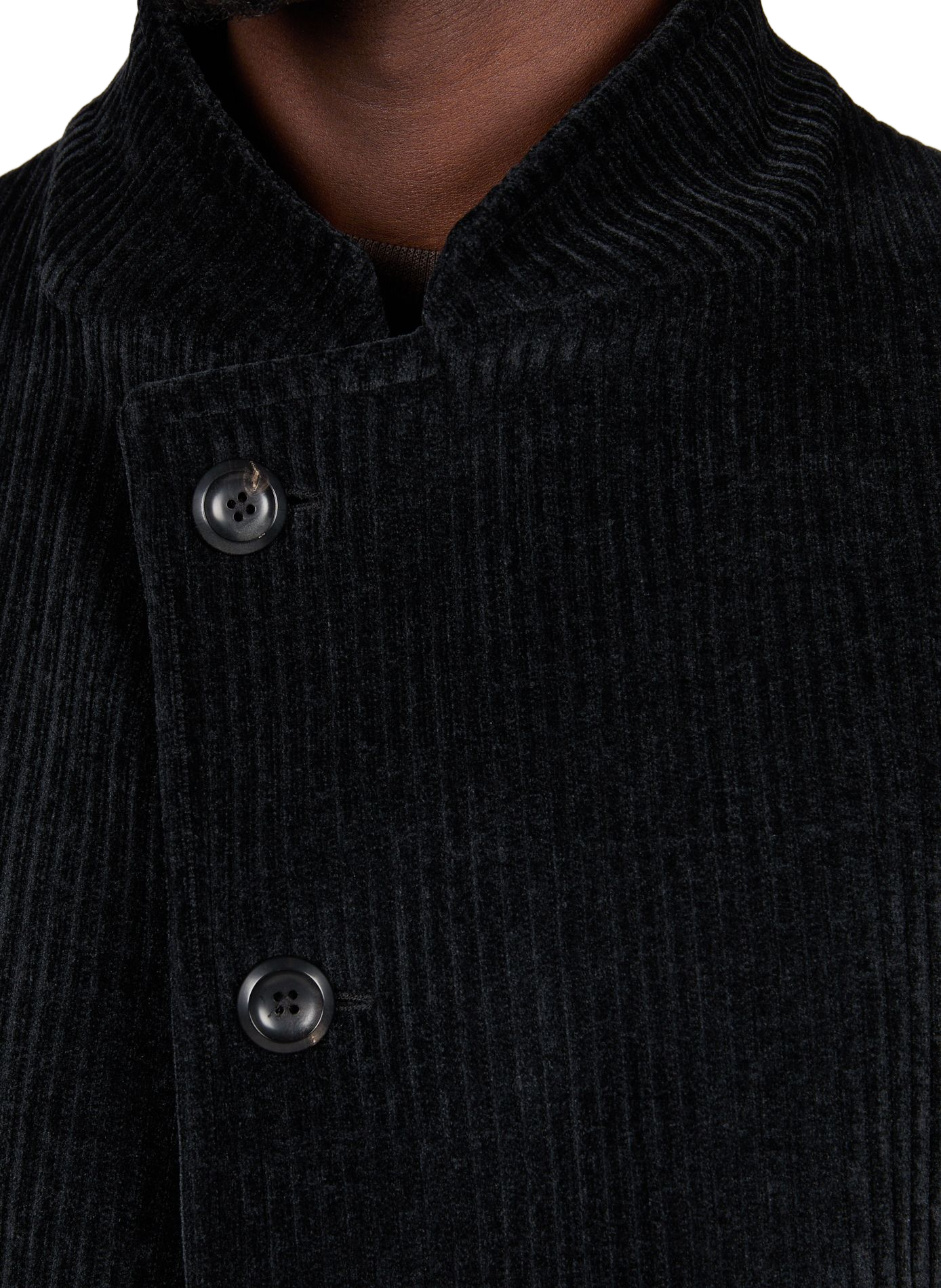 Gerippte Jacke mit asymmetrischem Verschluss EMPORIO ARMANI Schwarz