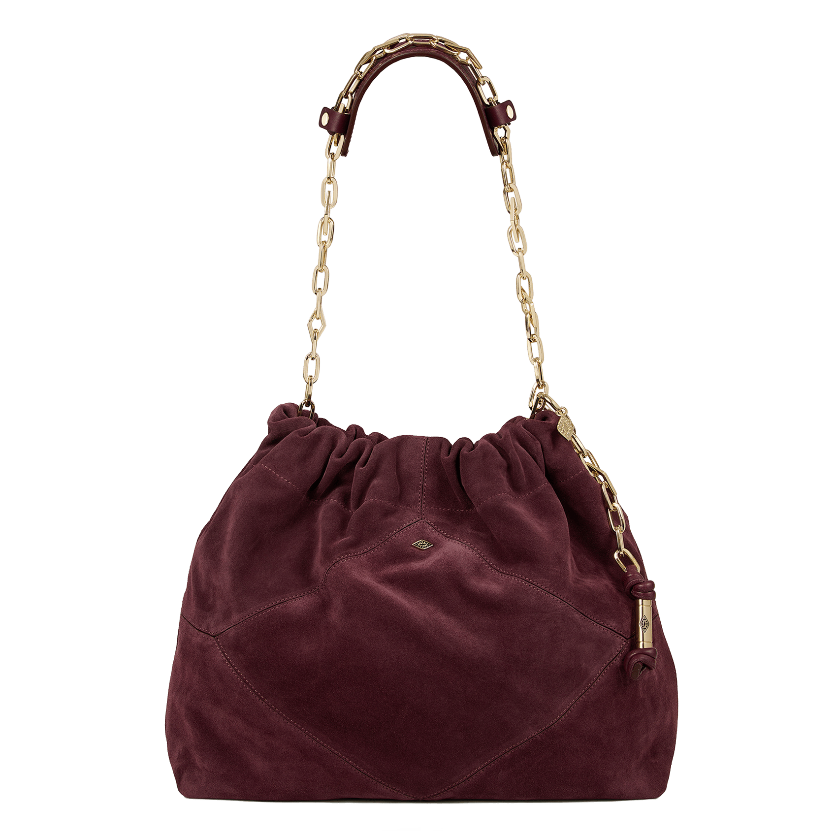 Sac porté épaule en cuir june tote BA&SH Violet