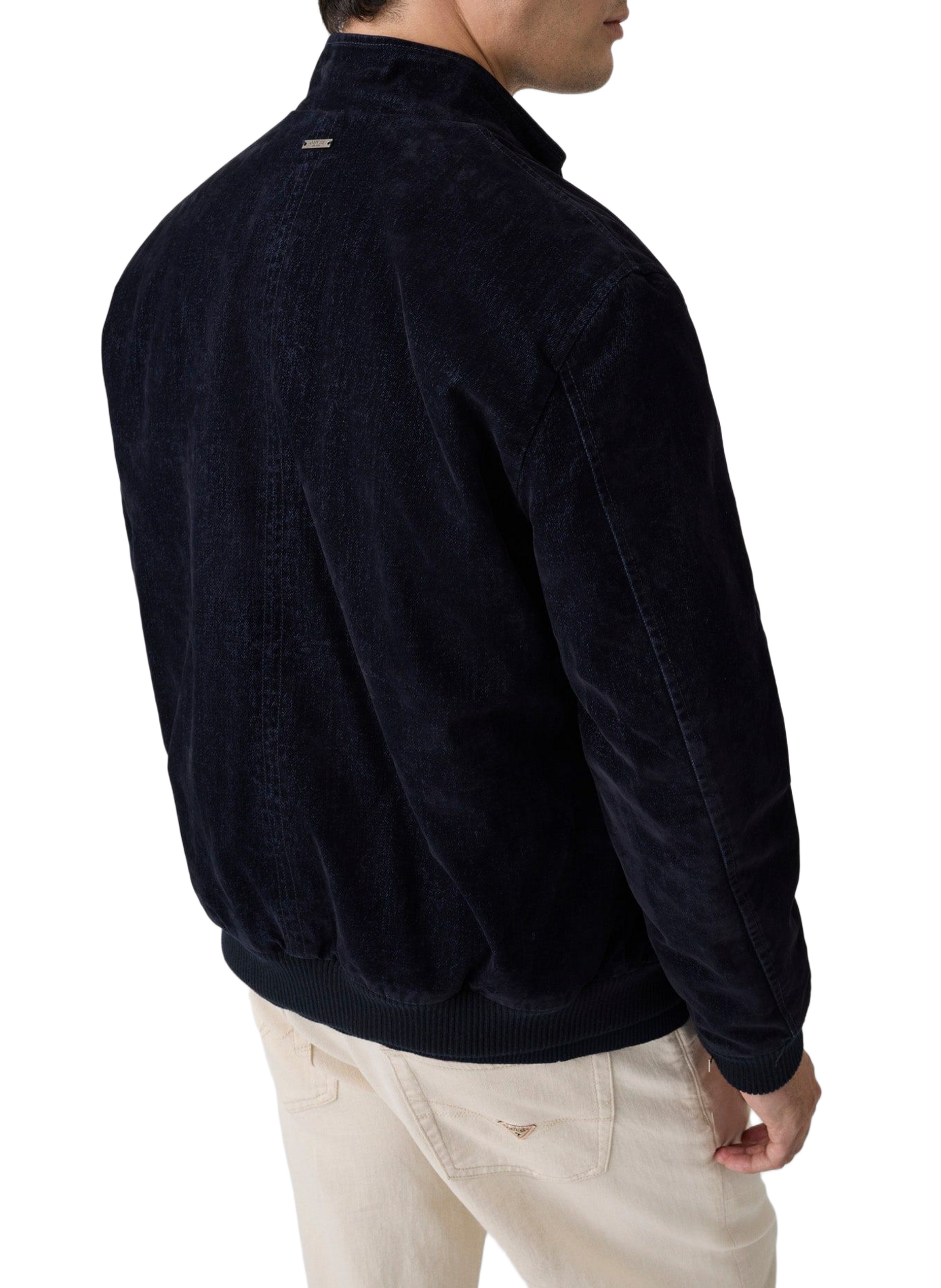 Cotton-blend velvet-look denim jacket GUESS Blue