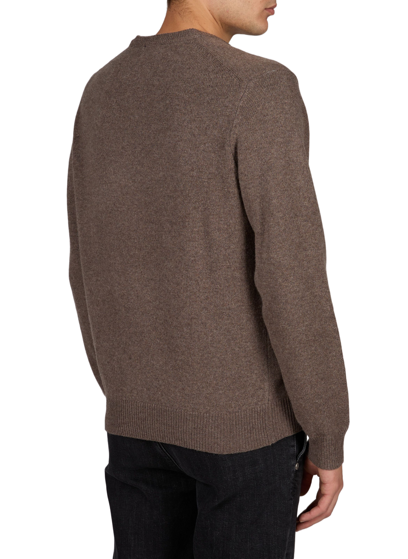 Gerade geschnittener Wollpullover mit V-Ausschnitt HACKETT Beige