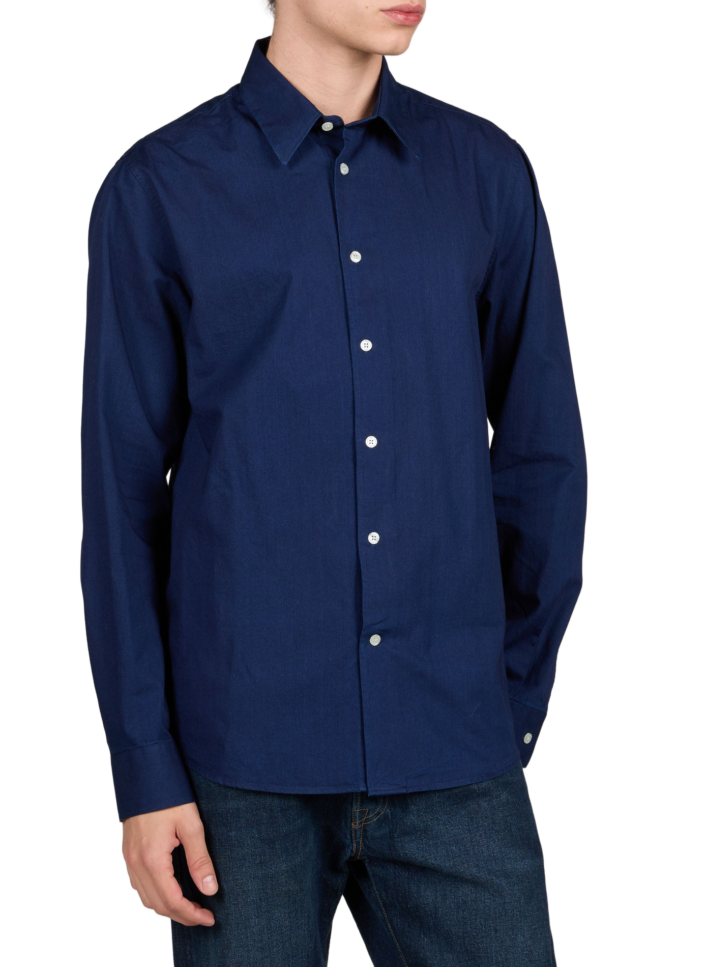 Solid button-down shirt LAFAURIE Blue