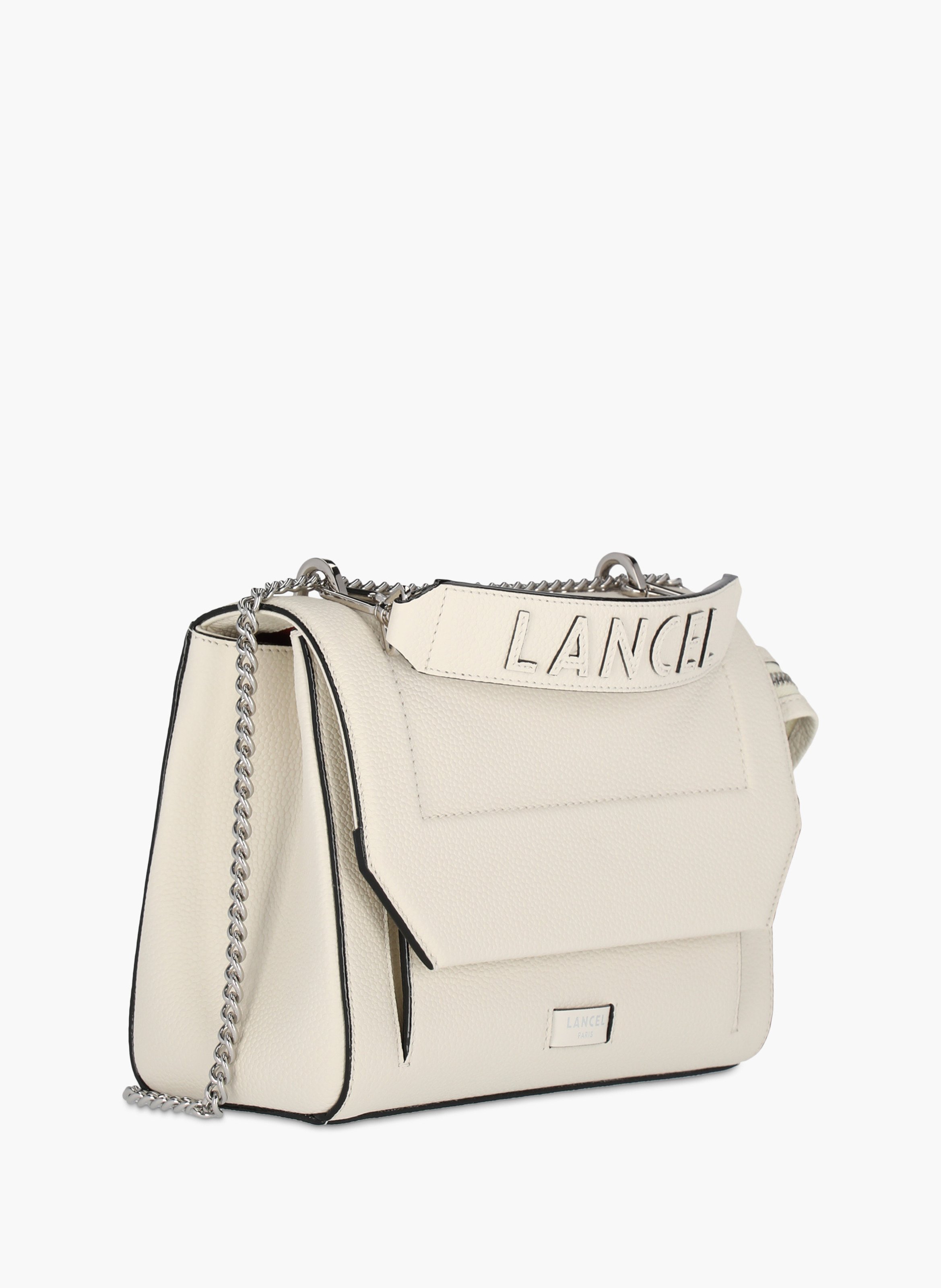 Sac rabat m ninon de lancel en cuir LANCEL Blanc