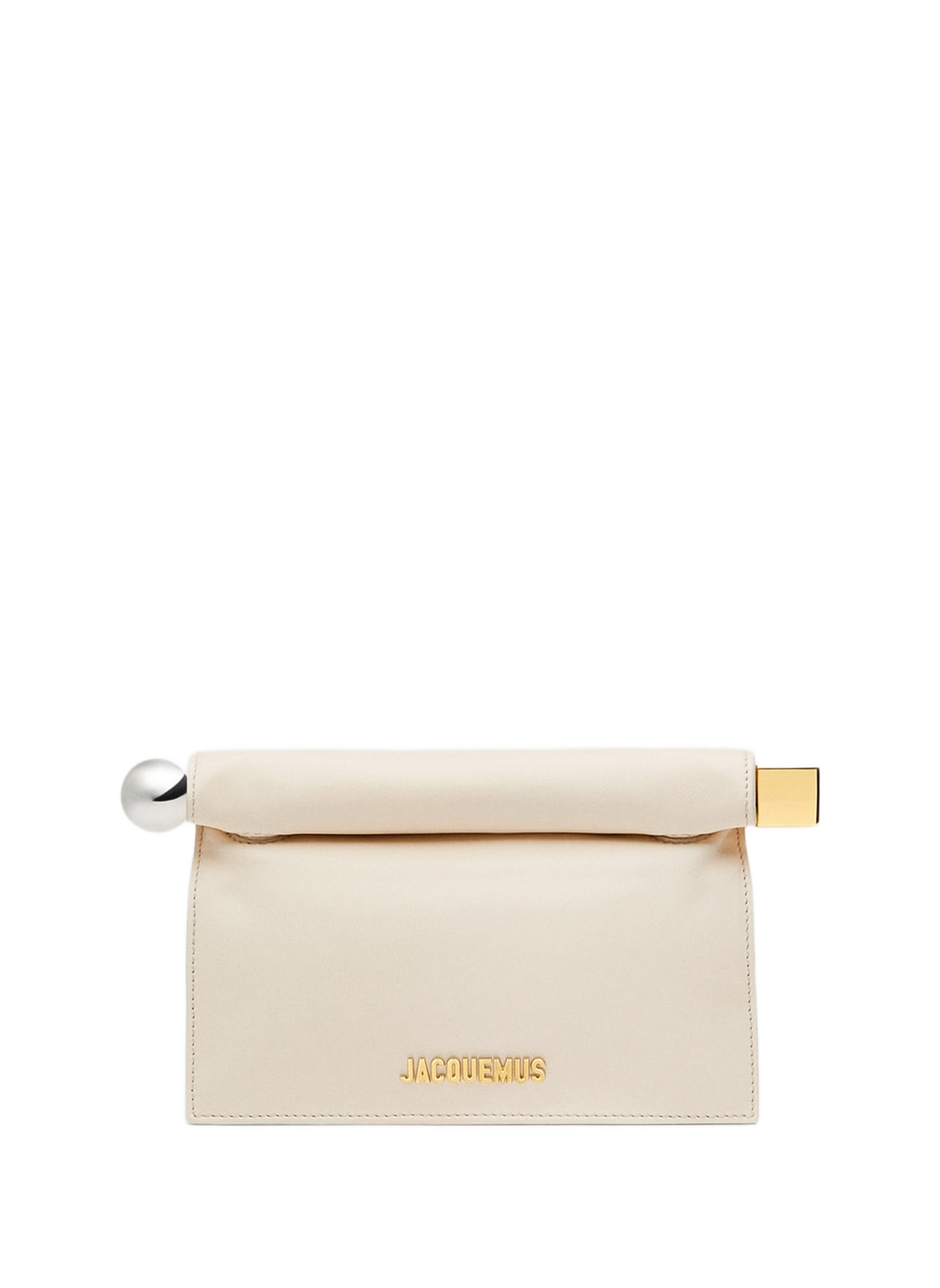 La petite pochette Rond Carré de piel de cordero JACQUEMUS Blanco