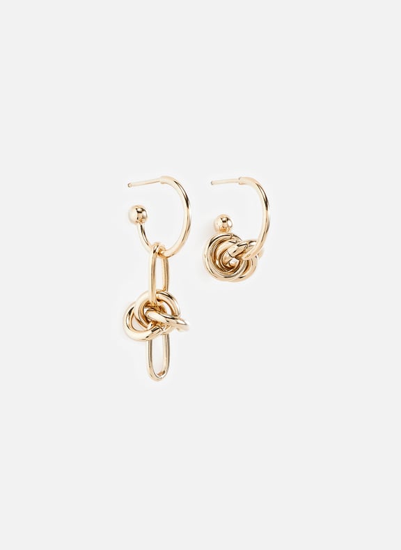 Boucles d'oreille Daria en laiton Doré by JUSTINE CLENQUET JUSTINE CLENQUET Boucles d'oreille Daria en laiton Doré