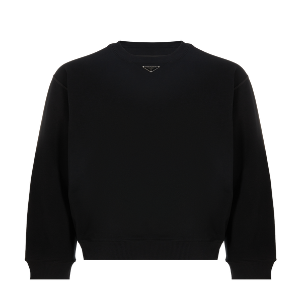 Prada Cotton Sweatshirt In Black