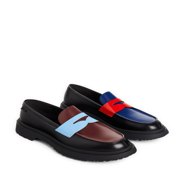 Camper Two-tone Leather Loafers In Multi