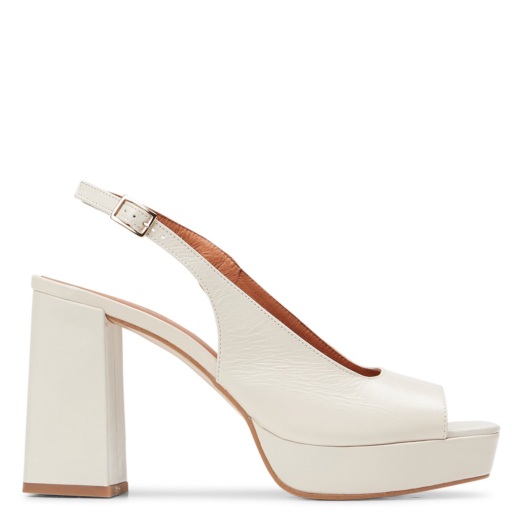 Escarpins à bouts ouverts en cuir vlad | Blanc Chaussures mariage The Wedding Explorer