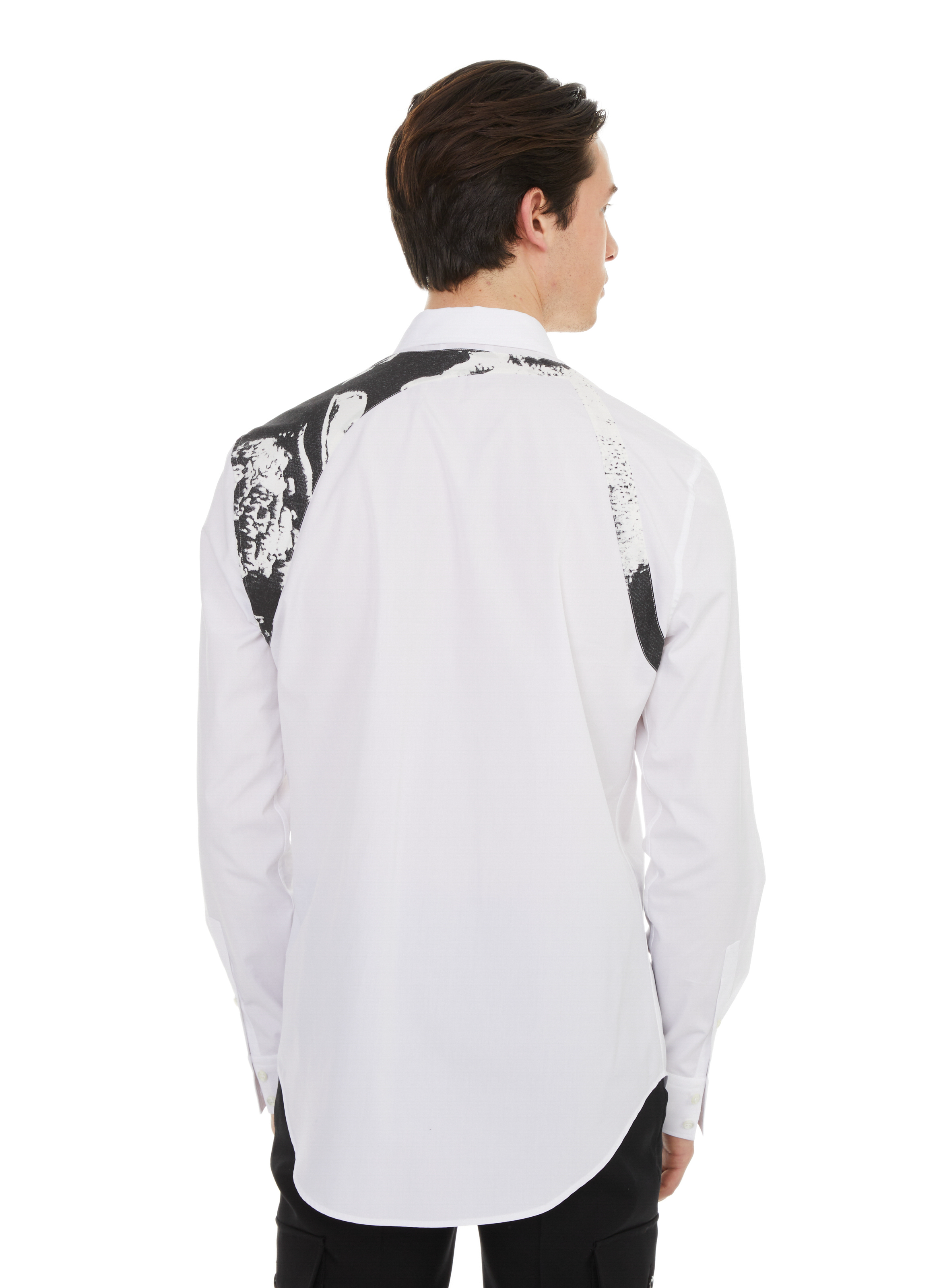 Chemise à imprimé en coton  ALEXANDER MCQUEEN Blanc