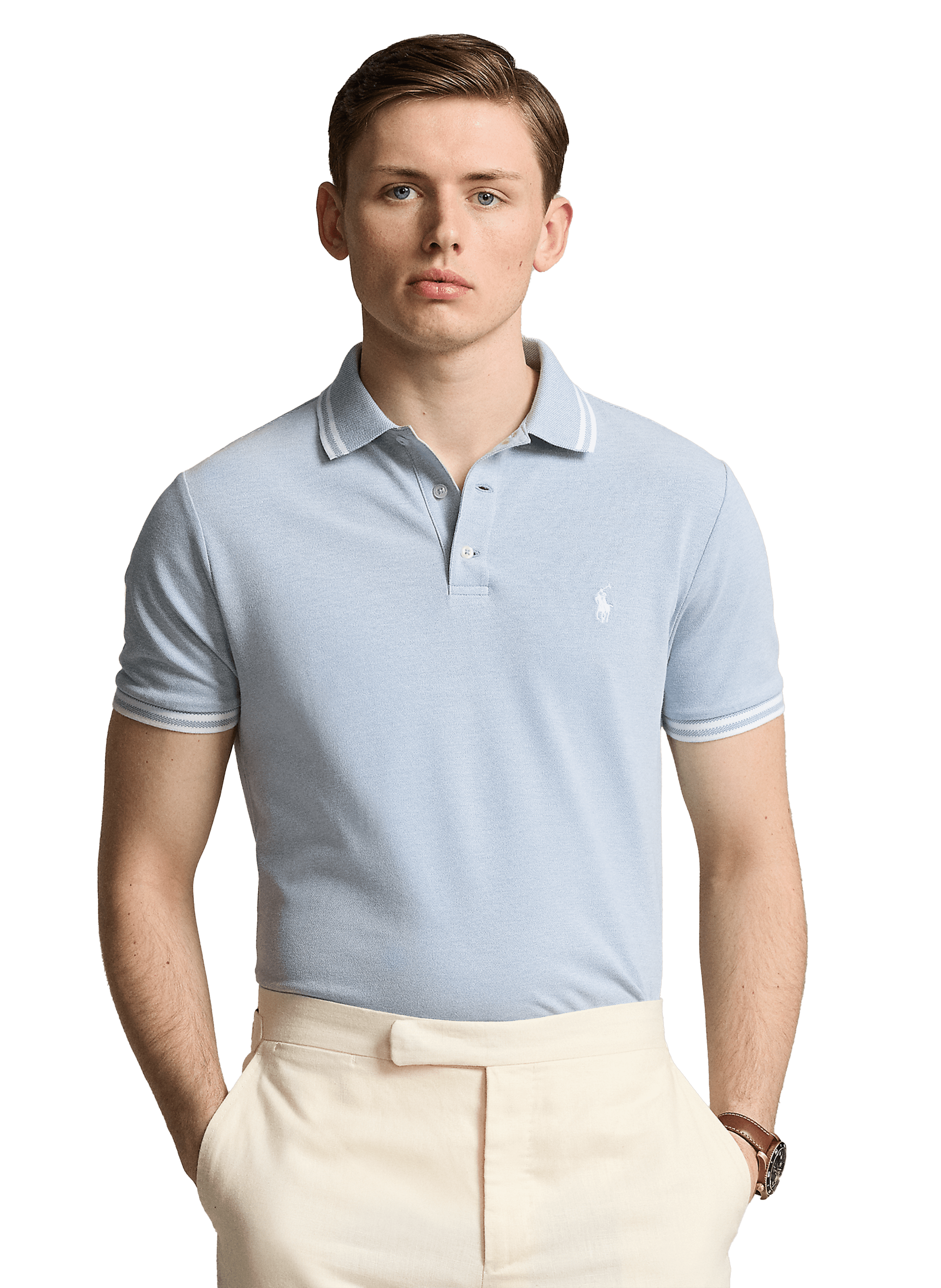 POLO RALPH LAUREN Polo en coton  Bleu
